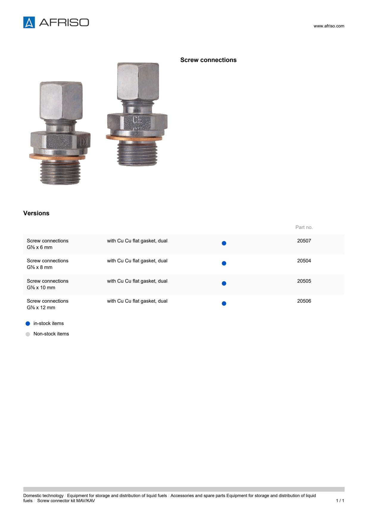 AFRISO_SCREW-CONNECTIONS_ENG_GBR.PDF
