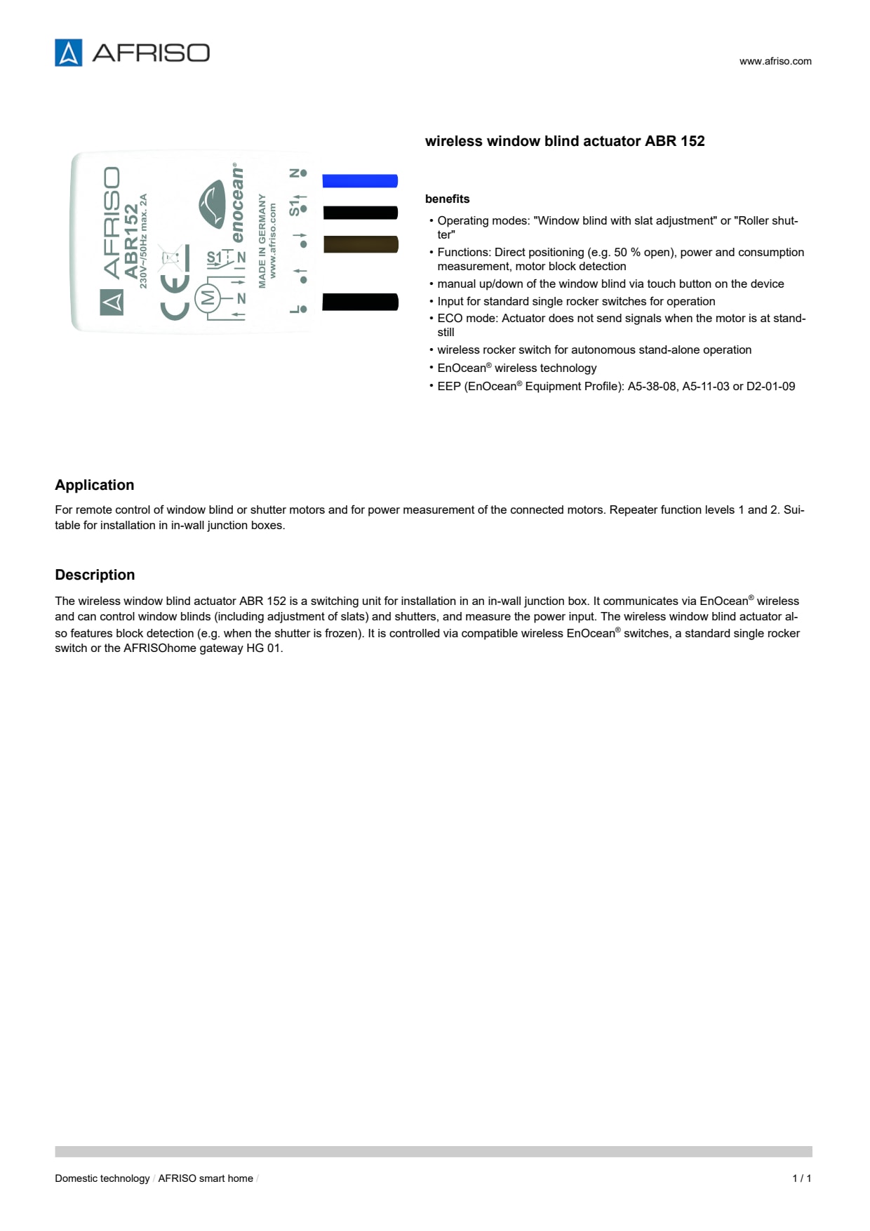AFRISO_WIRELESS-WINDOW-BLIND-ACTUATOR-ABR-152_ENG_GBR.PDF