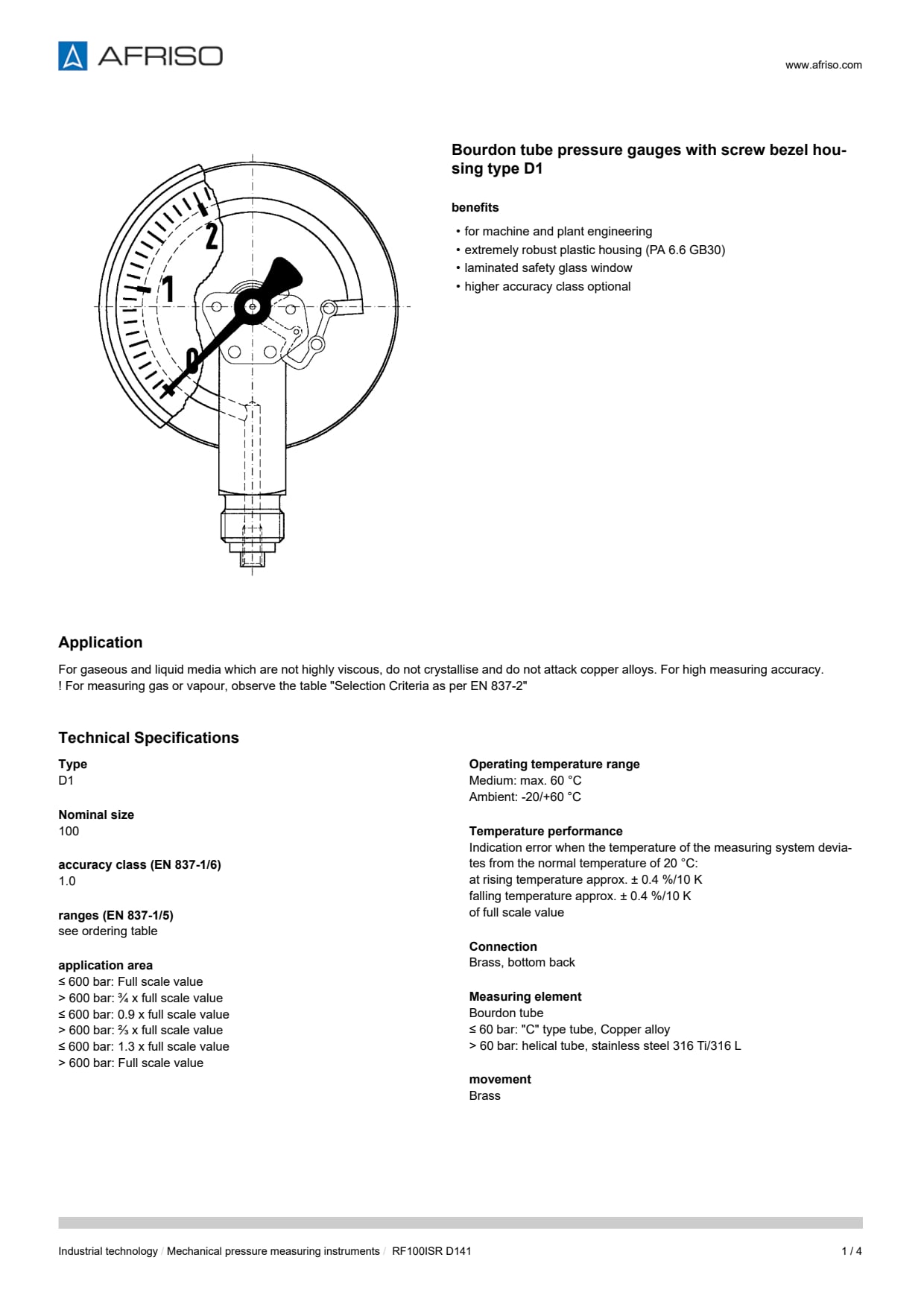 AFRISO_BOURDON-TUBE-PRESSURE-GAUGE-RF100ISR_ENG_GBR.PDF