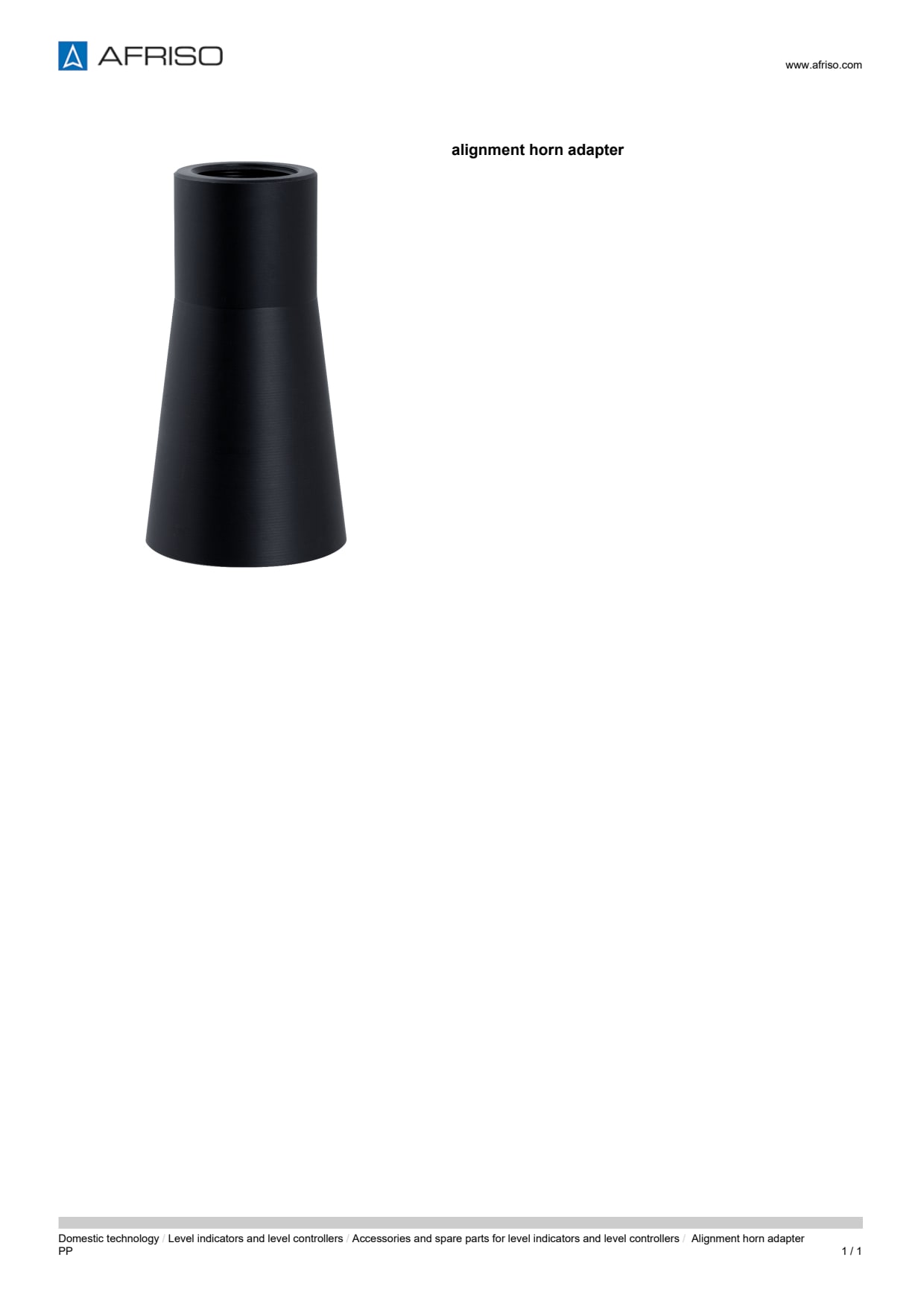 AFRISO_ALIGNMENT-HORN-ADAPTER_ENG_GBR.PDF