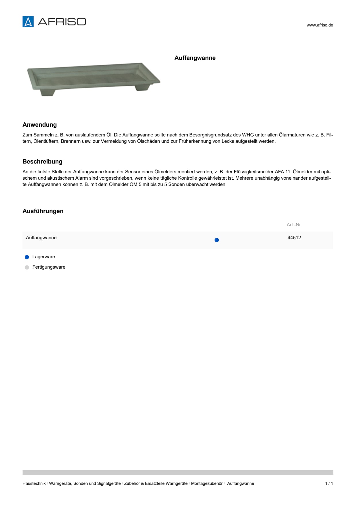 AFRISO_AUFFANGWANNE_DEU_DEU.PDF
