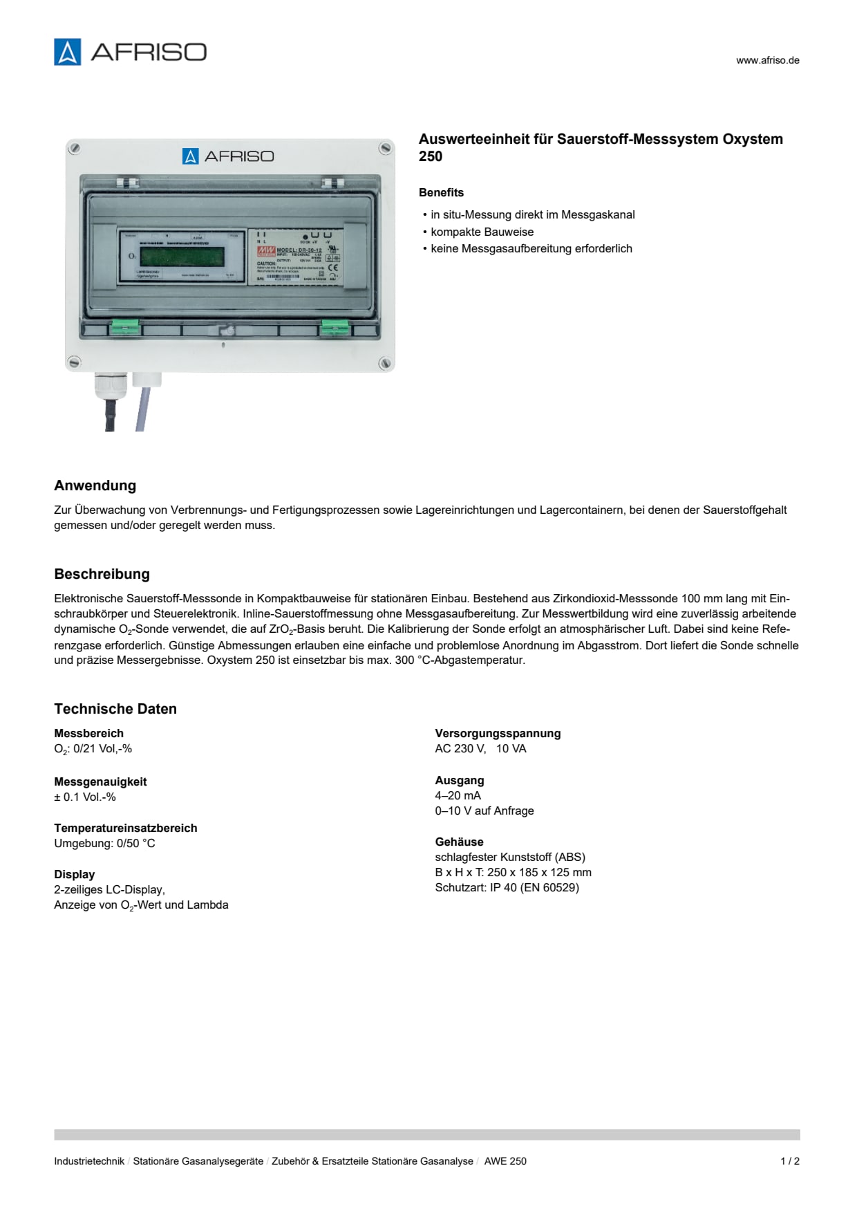 AFRISO_AUSWERTEEINHEIT-FUER-SAUERSTOFF-MESSSYSTEM-OXYSTEM-250_DEU_DEU.PDF