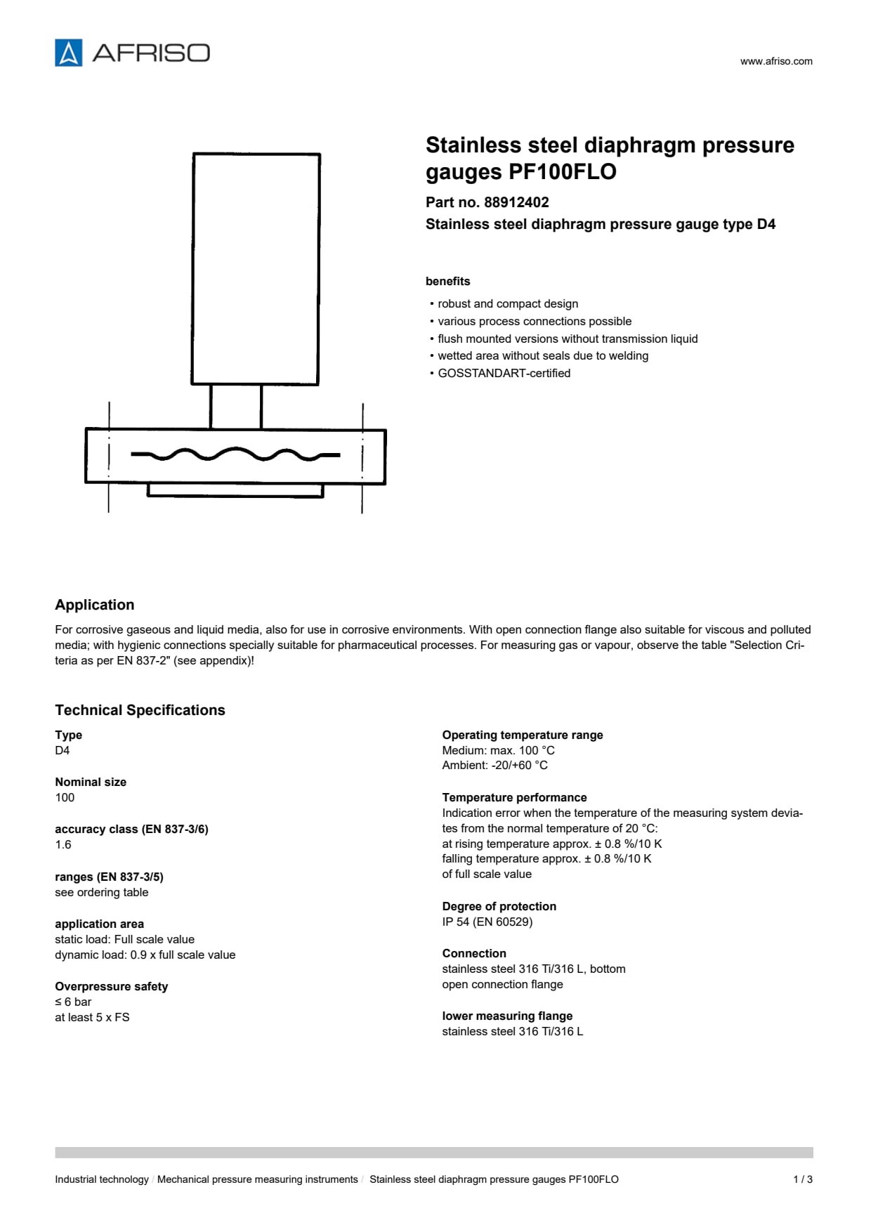 AFRISO_STAINLESS-STEEL-DIAPHRAGM-PRESSURE-GAUGES-PF100FLO-STAINLESS-STEEL-DIAPHRAGM-PRE_88912402_ENG_GBR.PDF