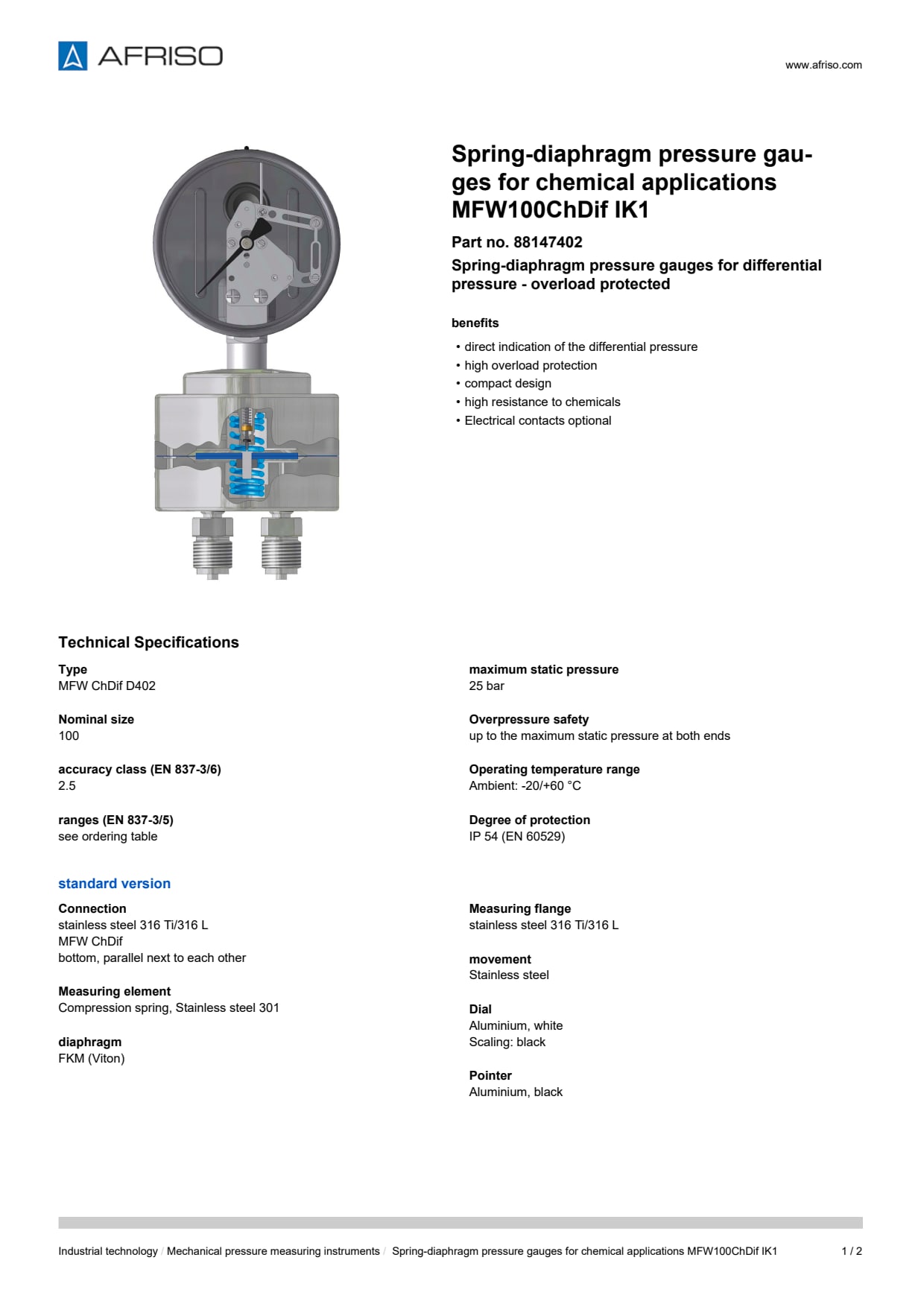 AFRISO_SPRING-DIAPHRAGM-PRESSURE-GAUGES-FOR-CHEMICAL-APPLICATIONS-MFW100CHDIF-IK1-STAND_88147402_ENG_GBR.PDF