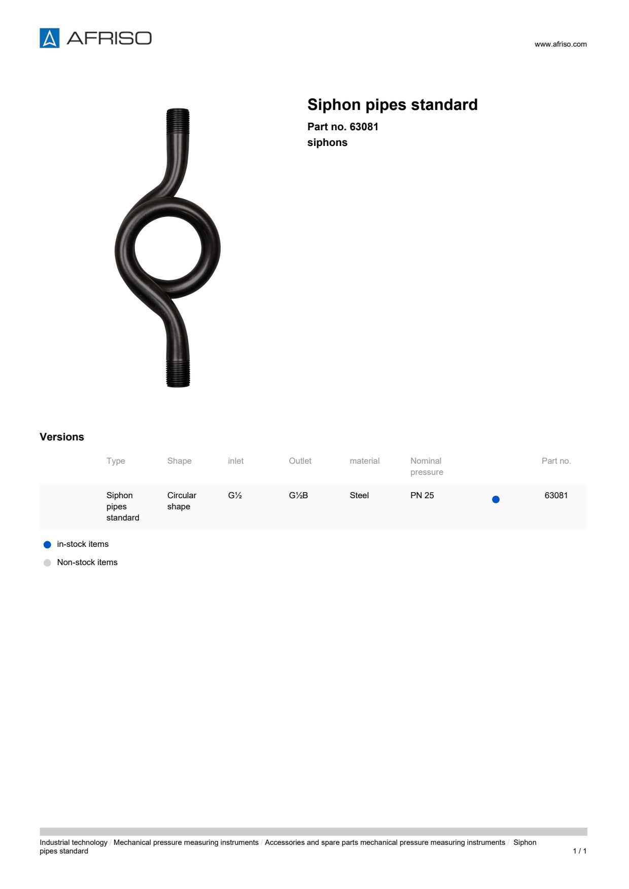 AFRISO_SIPHON-PIPES-STANDARD-SIPHONS_63081_ENG_GBR.PDF