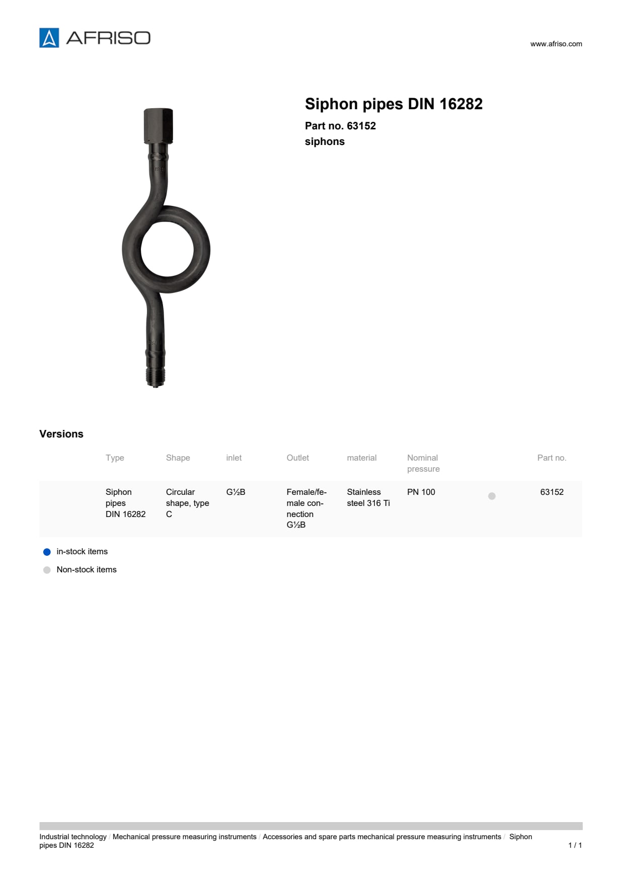 AFRISO_SIPHON-PIPES-DIN-16282-SIPHONS_63152_ENG_GBR.PDF
