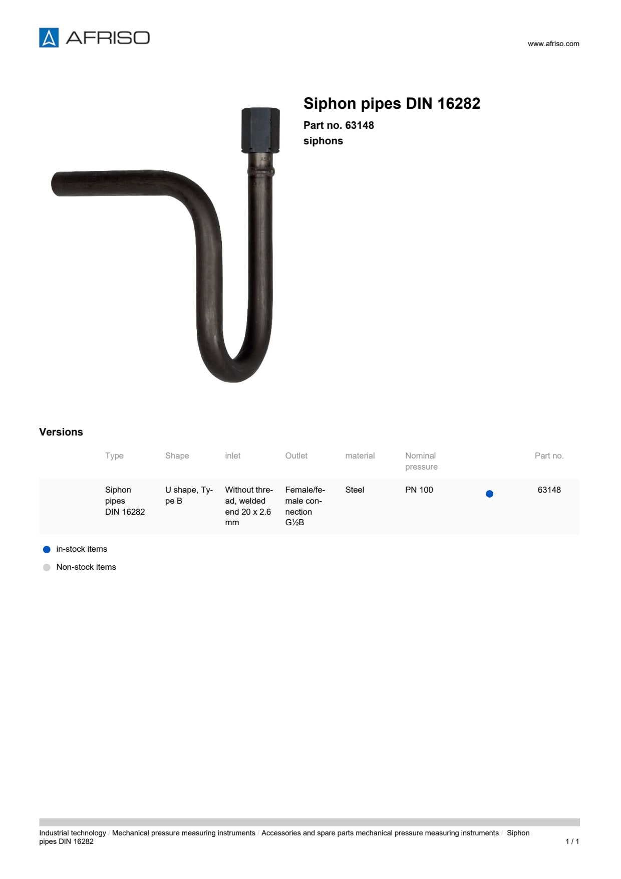 AFRISO_SIPHON-PIPES-DIN-16282-SIPHONS_63148_ENG_GBR.PDF