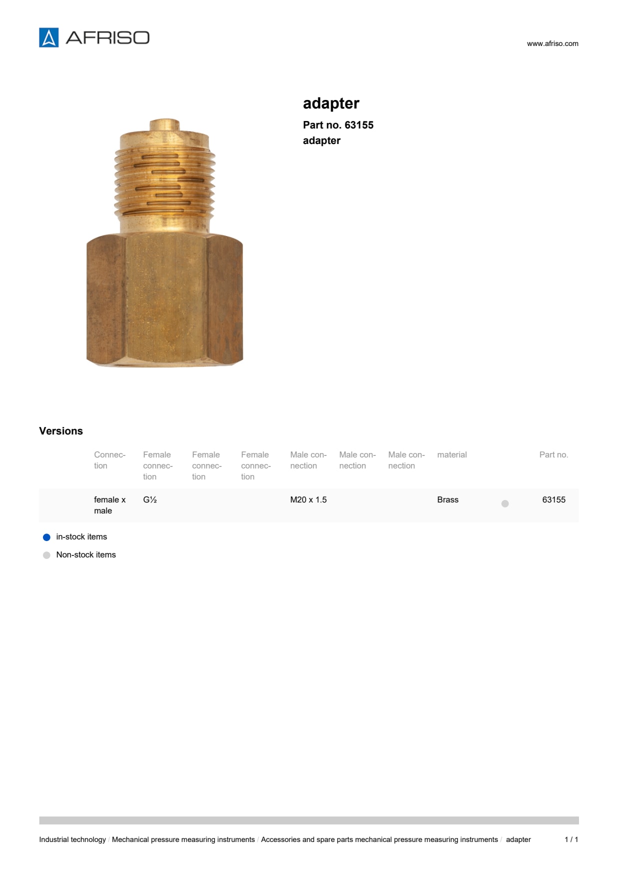 AFRISO_ADAPTER-ADAPTER_63155_ENG_GBR.PDF