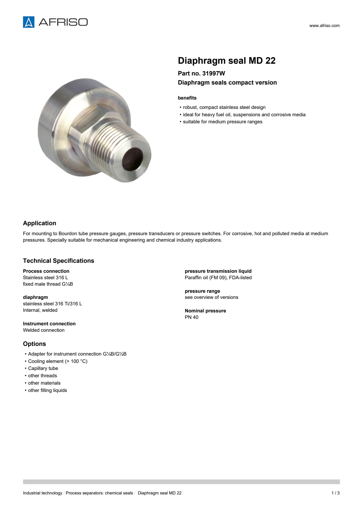 AFRISO_DIAPHRAGM-SEAL-MD-22-DIAPHRAGM-SEAL-MD-22-COMPACT-VERSION_31997W_ENG_GBR.PDF