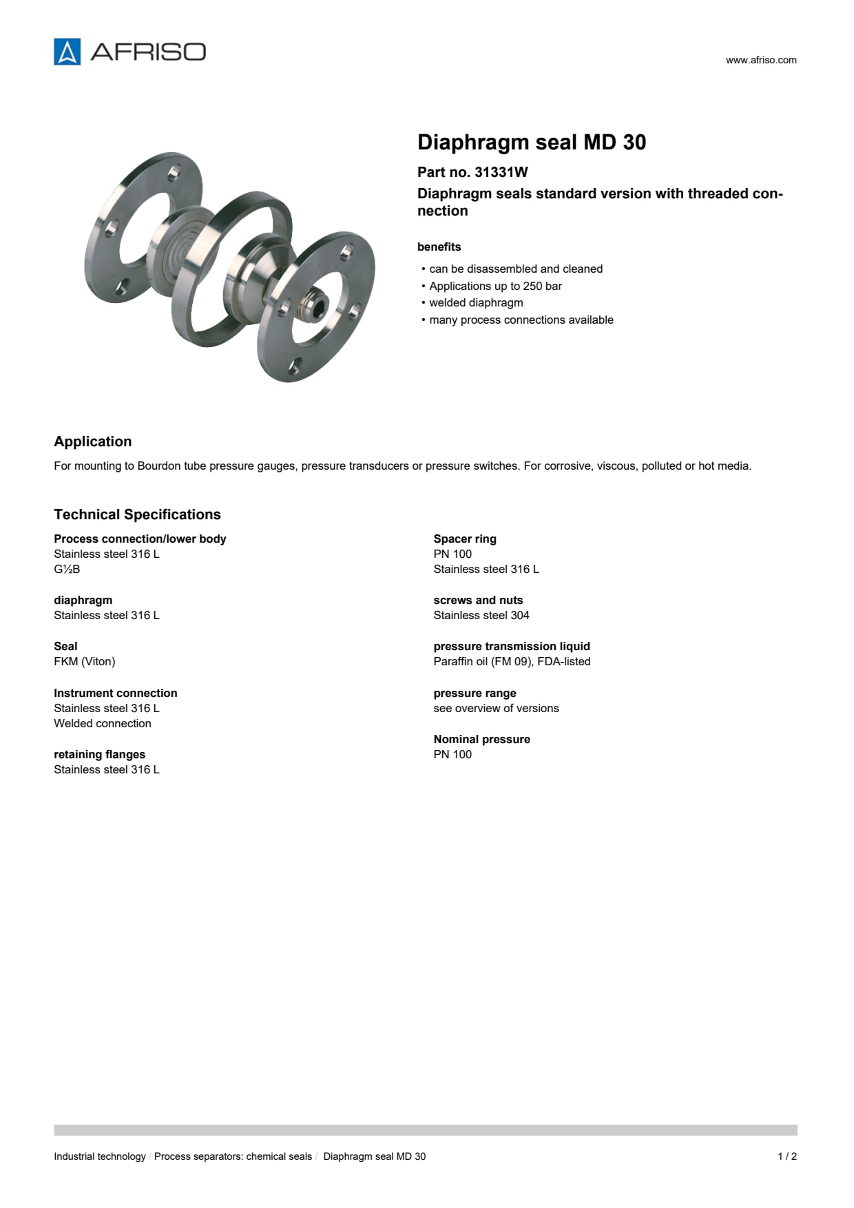 AFRISO_DIAPHRAGM-SEAL-MD-30-DIAPHRAGM-SEAL-MD-30-STANDARD-VERSION-WITH-THREADED-CONNECT_31331W_ENG_GBR.PDF