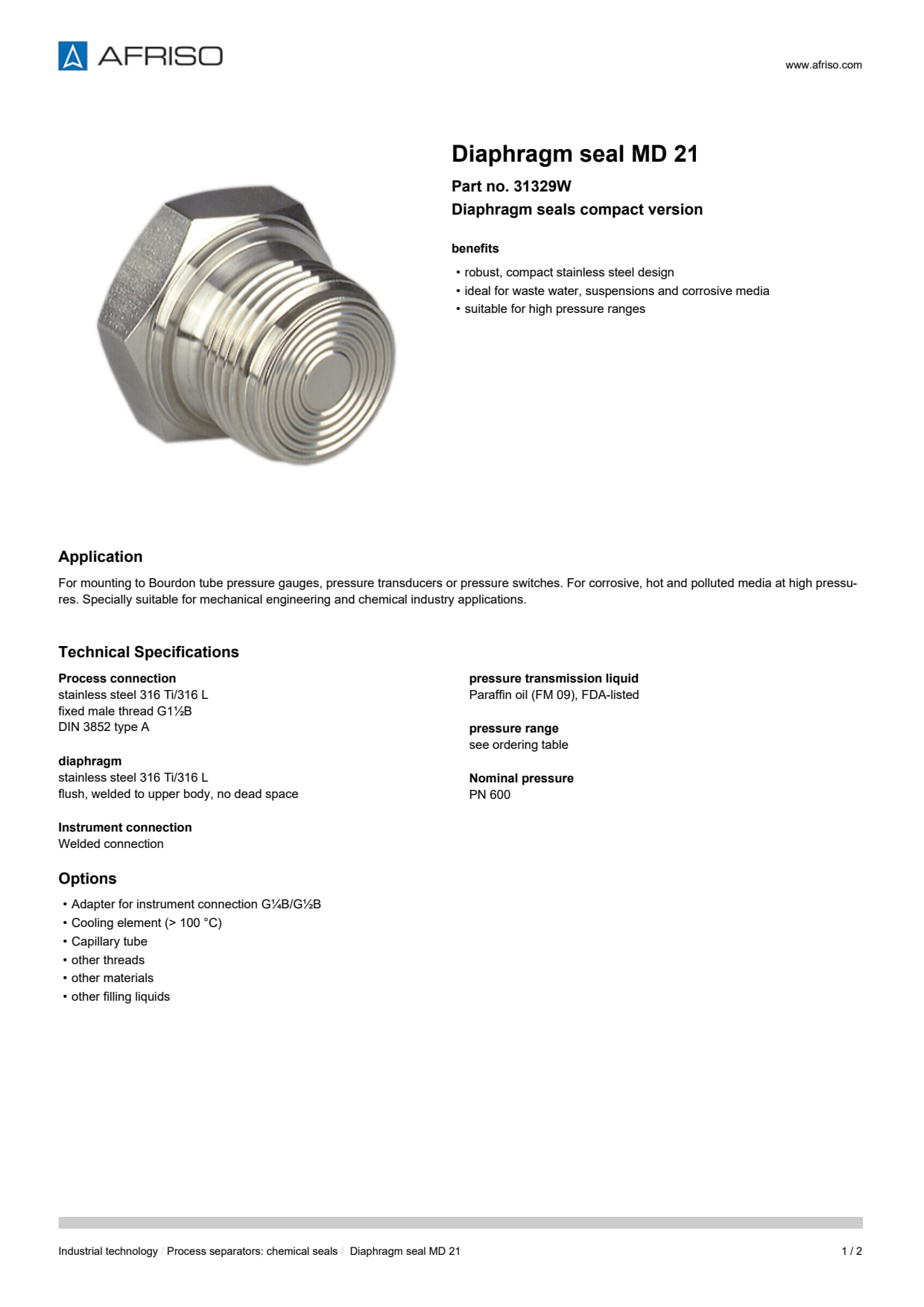 AFRISO_DIAPHRAGM-SEAL-MD-21-DIAPHRAGM-SEAL-MD-21-COMPACT-VERSION_31329W_ENG_GBR.PDF