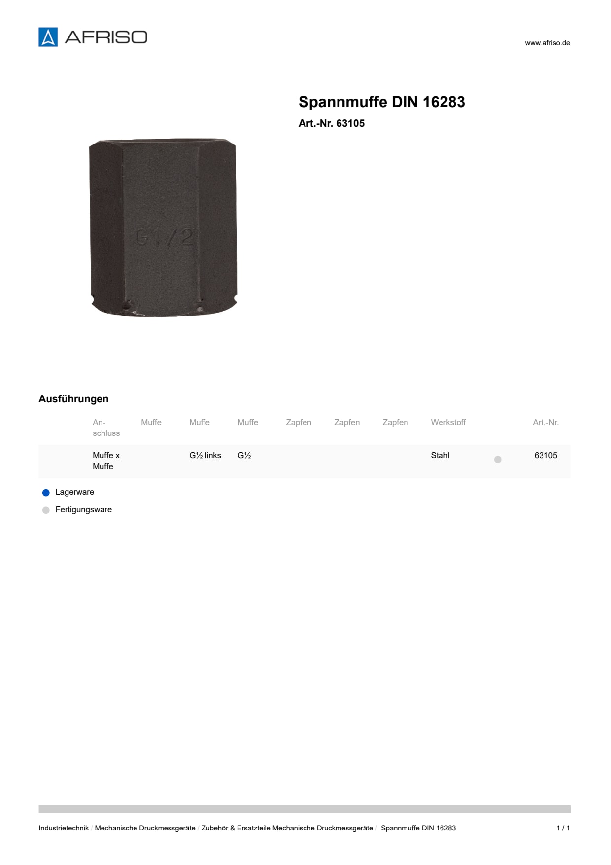 AFRISO_SPANNMUFFE-DIN-16283_63105_DEU_DEU.PDF