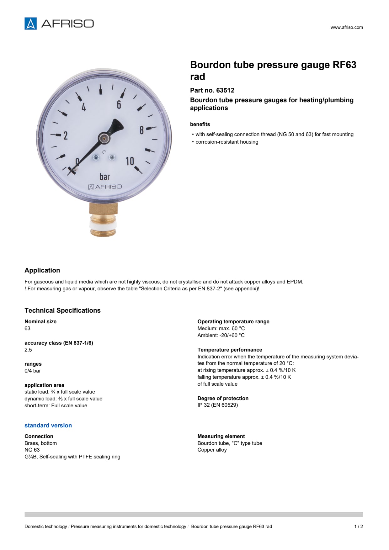 AFRISO_BOURDON-TUBE-PRESSURE-GAUGE-RF63-RAD-BOURDON-TUBE-PRESSURE-GAUGE-RF-FOR-HEATING-_63512_ENG_GBR.PDF
