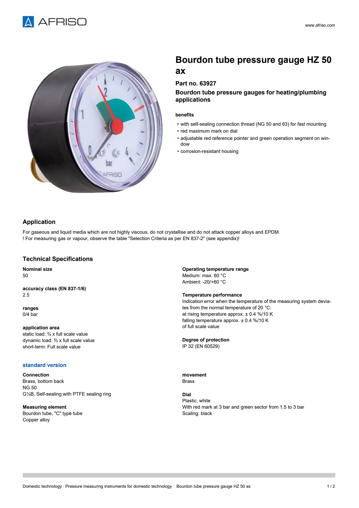 AFRISO_BOURDON-TUBE-PRESSURE-GAUGE-HZ-50-AX-BOURDON-TUBE-PRESSURE-GAUGE-HZ-FOR-HEATING-_63927_ENG_GBR.PDF