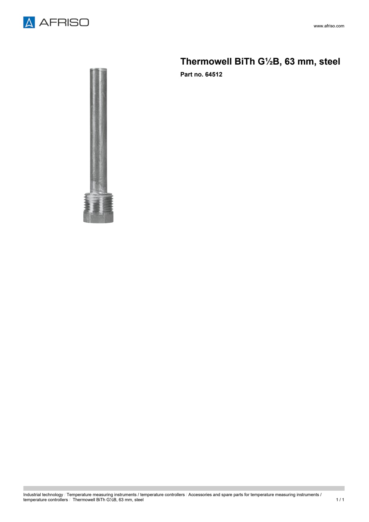 AFRISO_THERMOWELL-BITH-G-B--63-MM--STEEL_64512_ENG_GBR.PDF