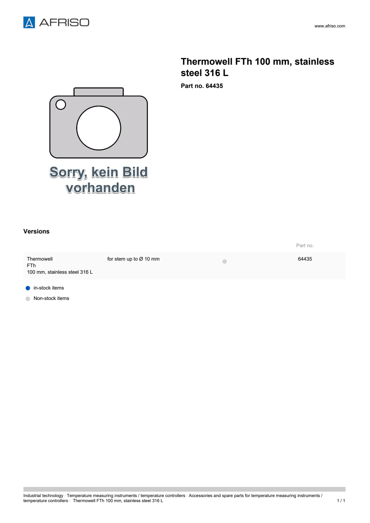 AFRISO_THERMOWELL-FTH-100-MM--STAINLESS-STEEL-316-L_64435_ENG_GBR.PDF