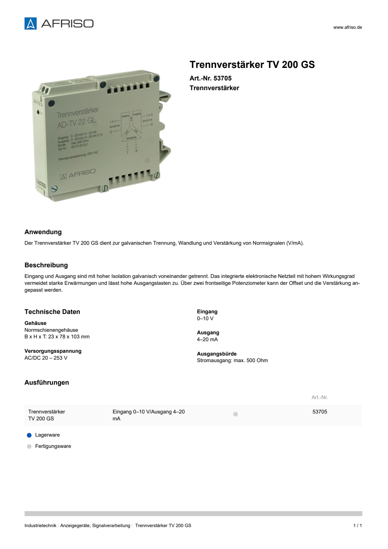 AFRISO_TRENNVERSTAERKER-TV-200-GS-TRENNVERSTAERKER_53705_DEU_DEU.PDF