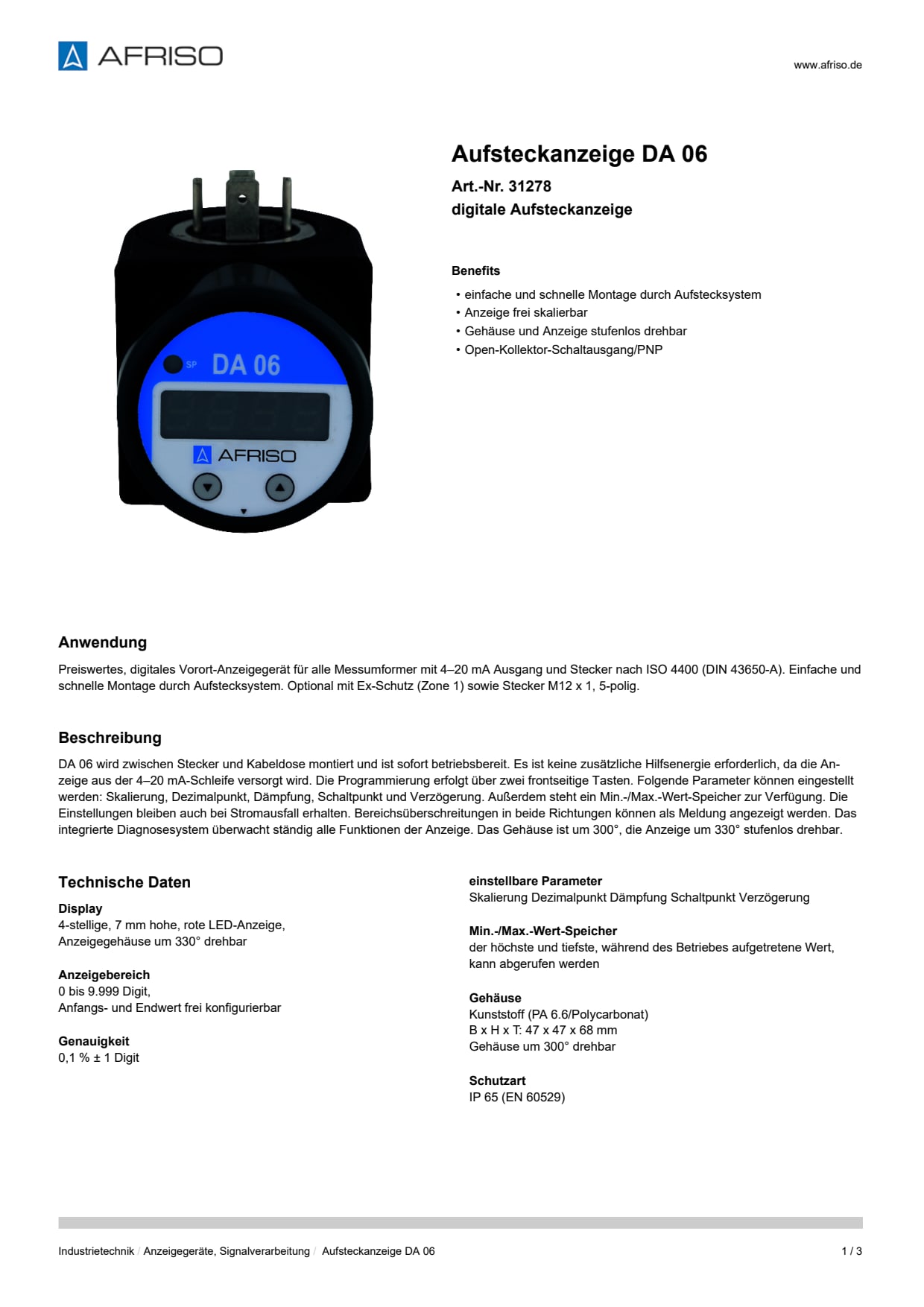 AFRISO_AUFSTECKANZEIGE-DA-06-DIGITALE-AUFSTECKANZEIGE_31278_DEU_DEU.PDF