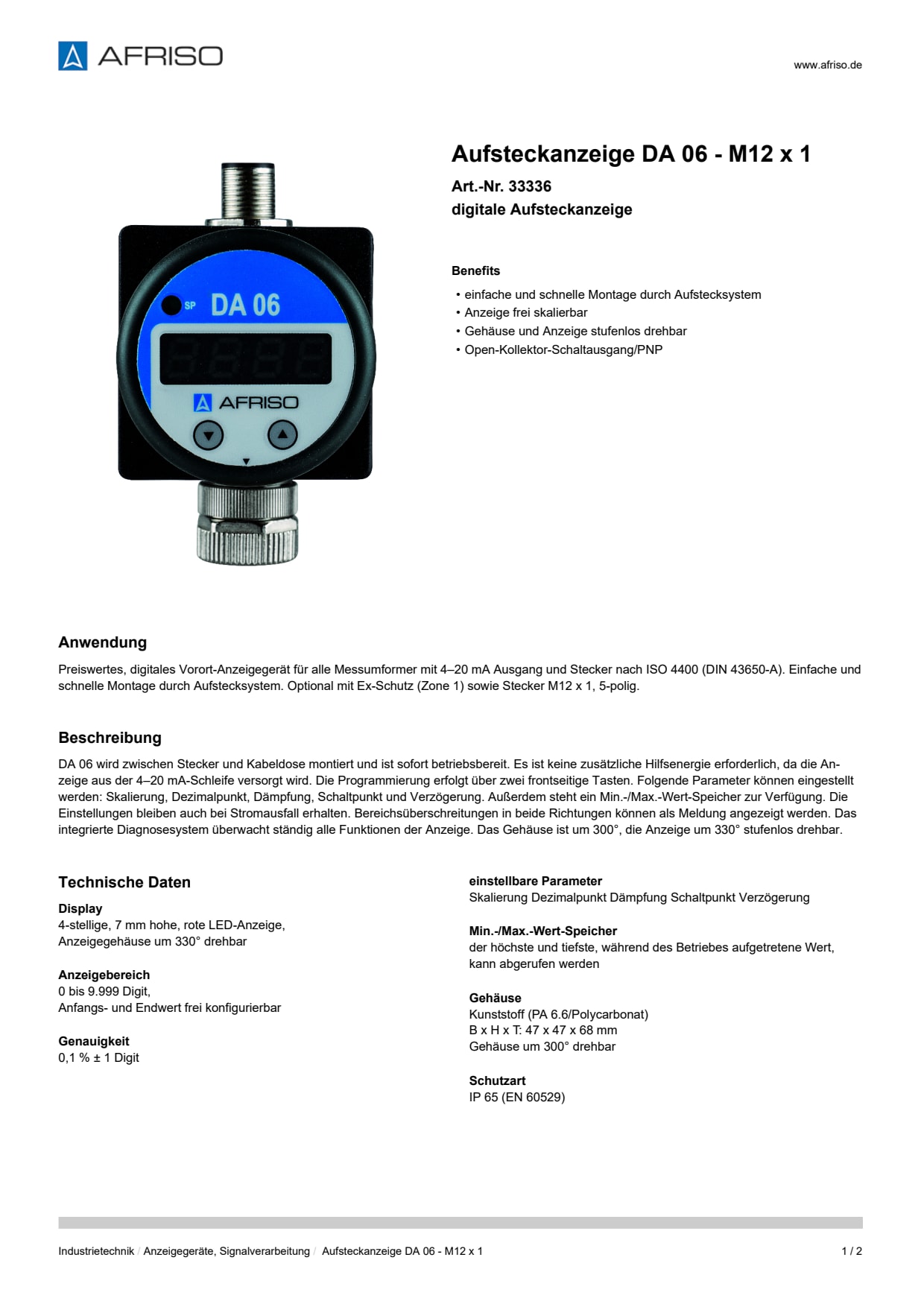 AFRISO_AUFSTECKANZEIGE-DA-06---M12-X-1-DIGITALE-AUFSTECKANZEIGE_33336_DEU_DEU.PDF