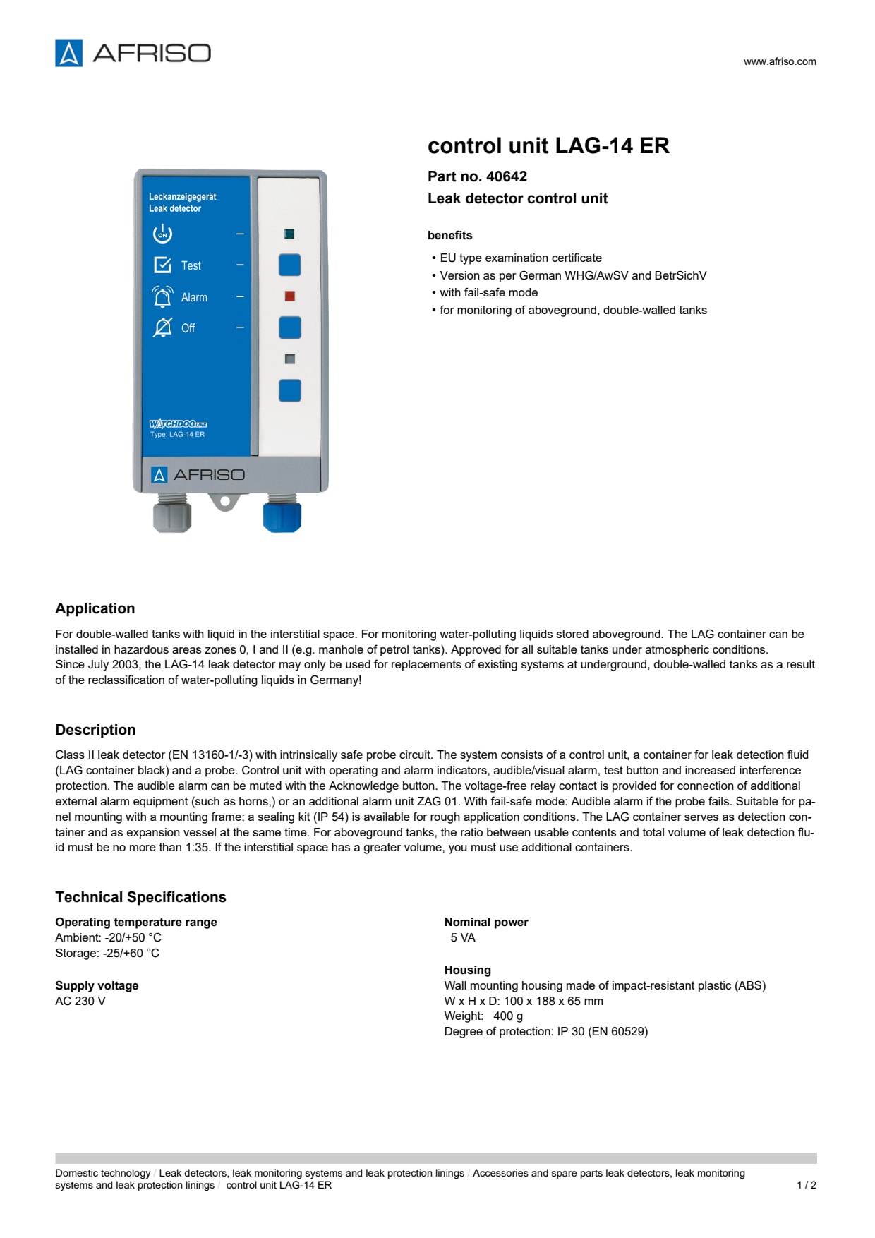 AFRISO_CONTROL-UNIT-LAG-14-ER-LEAK-DETECTOR-LAG-14-ER_40642_ENG_GBR.PDF
