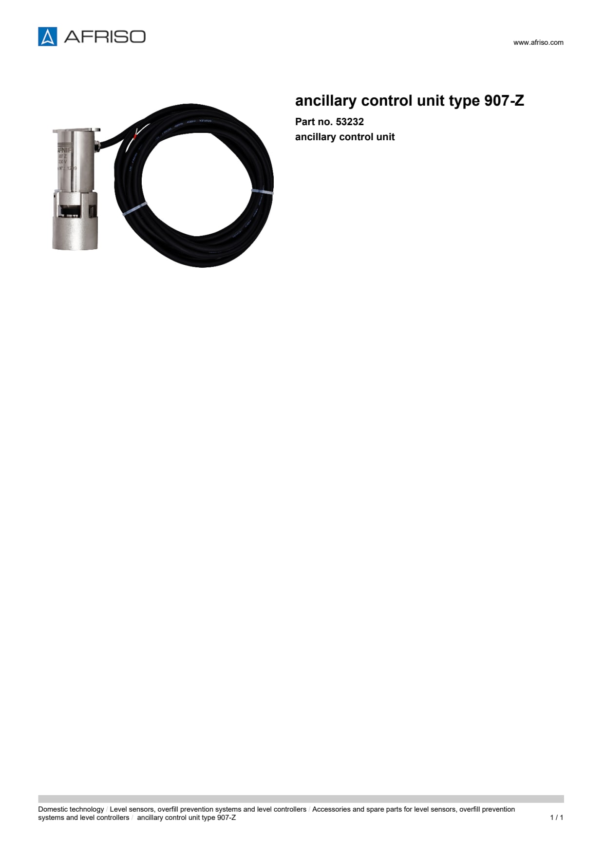 AFRISO_ANCILLARY-CONTROL-UNIT-TYPE-907-Z-ANCILLARY-CONTROL-UNIT_53232_ENG_GBR.PDF
