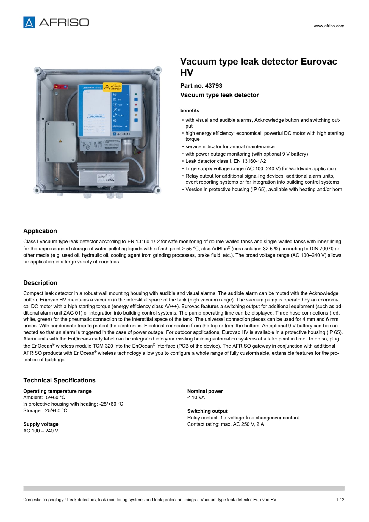 AFRISO_VACUUM-TYPE-LEAK-DETECTOR-EUROVAC-HV-VACUUM-TYPE-LEAK-DETECTOR_43793_ENG_GBR.PDF