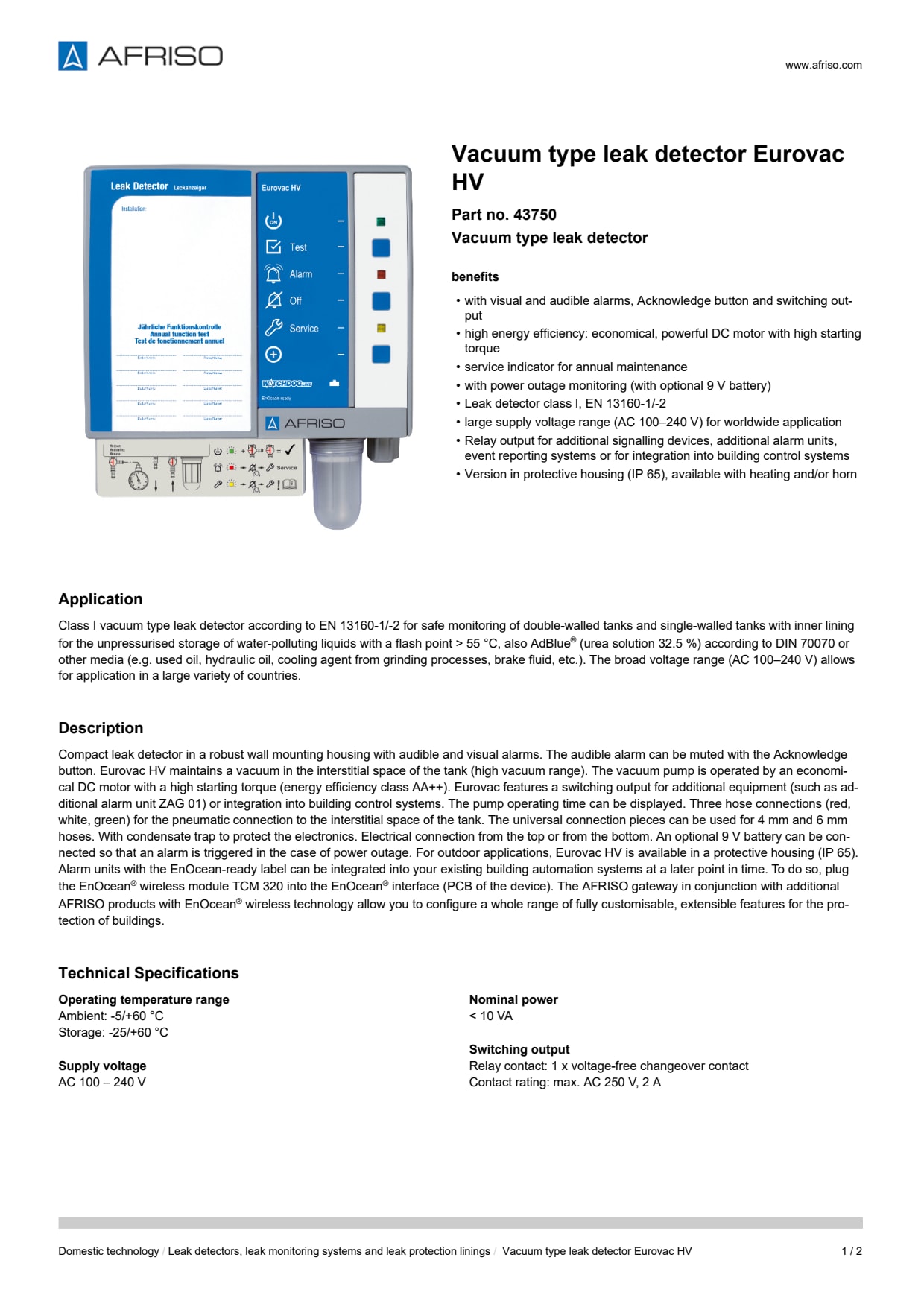 AFRISO_VACUUM-TYPE-LEAK-DETECTOR-EUROVAC-HV-VACUUM-TYPE-LEAK-DETECTOR_43750_ENG_GBR.PDF