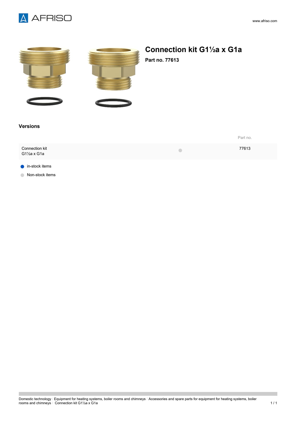 AFRISO_CONNECTION-KIT-G1-A-X-G1A_77613_ENG_GBR.PDF