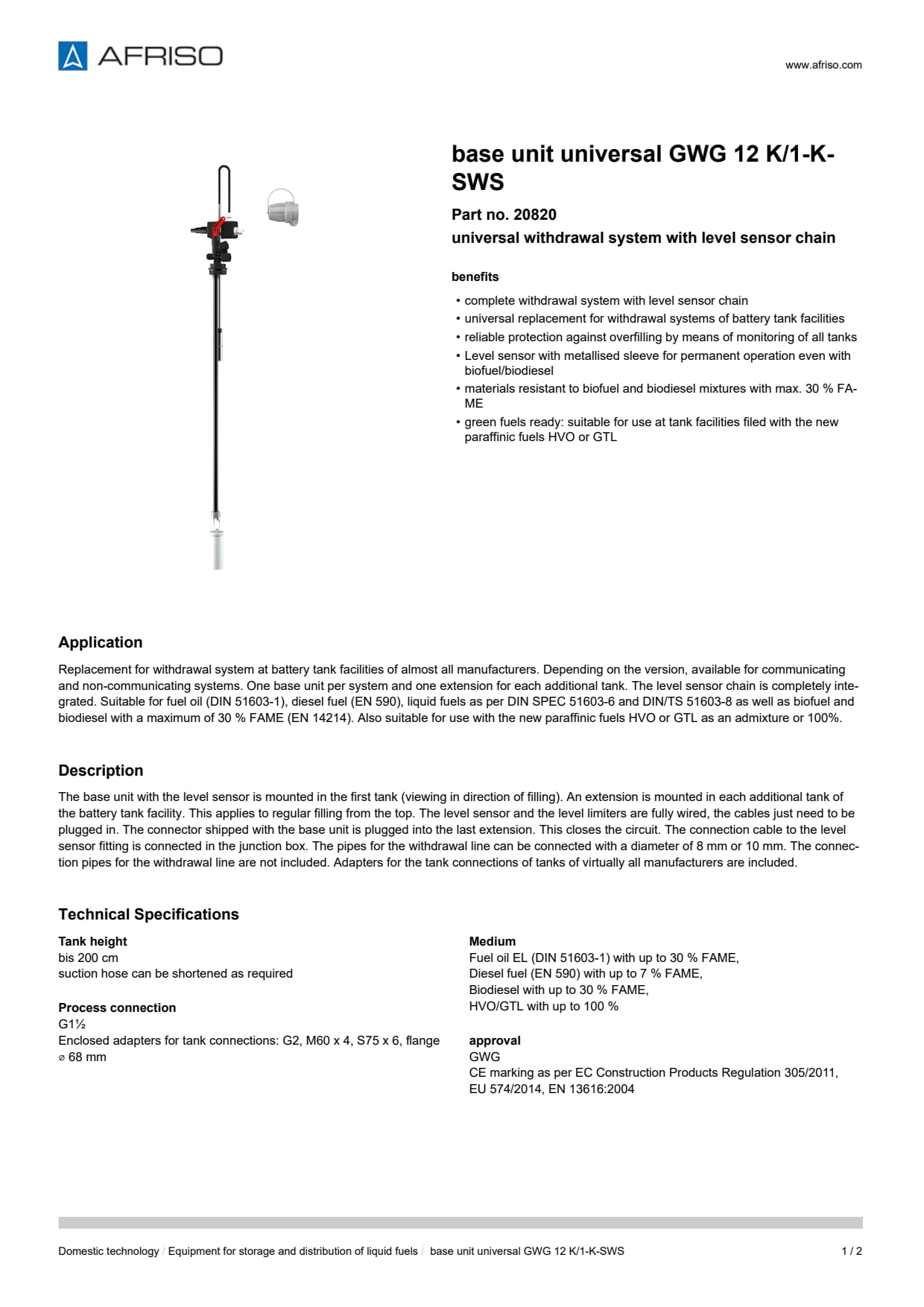 AFRISO_BASE-UNIT-UNIVERSAL-GWG-12-K-1-K-SWS-UNIVERSAL-WITHDRAWAL-SYSTEM-WITH-LEVEL-SENS_20820_ENG_GBR.PDF