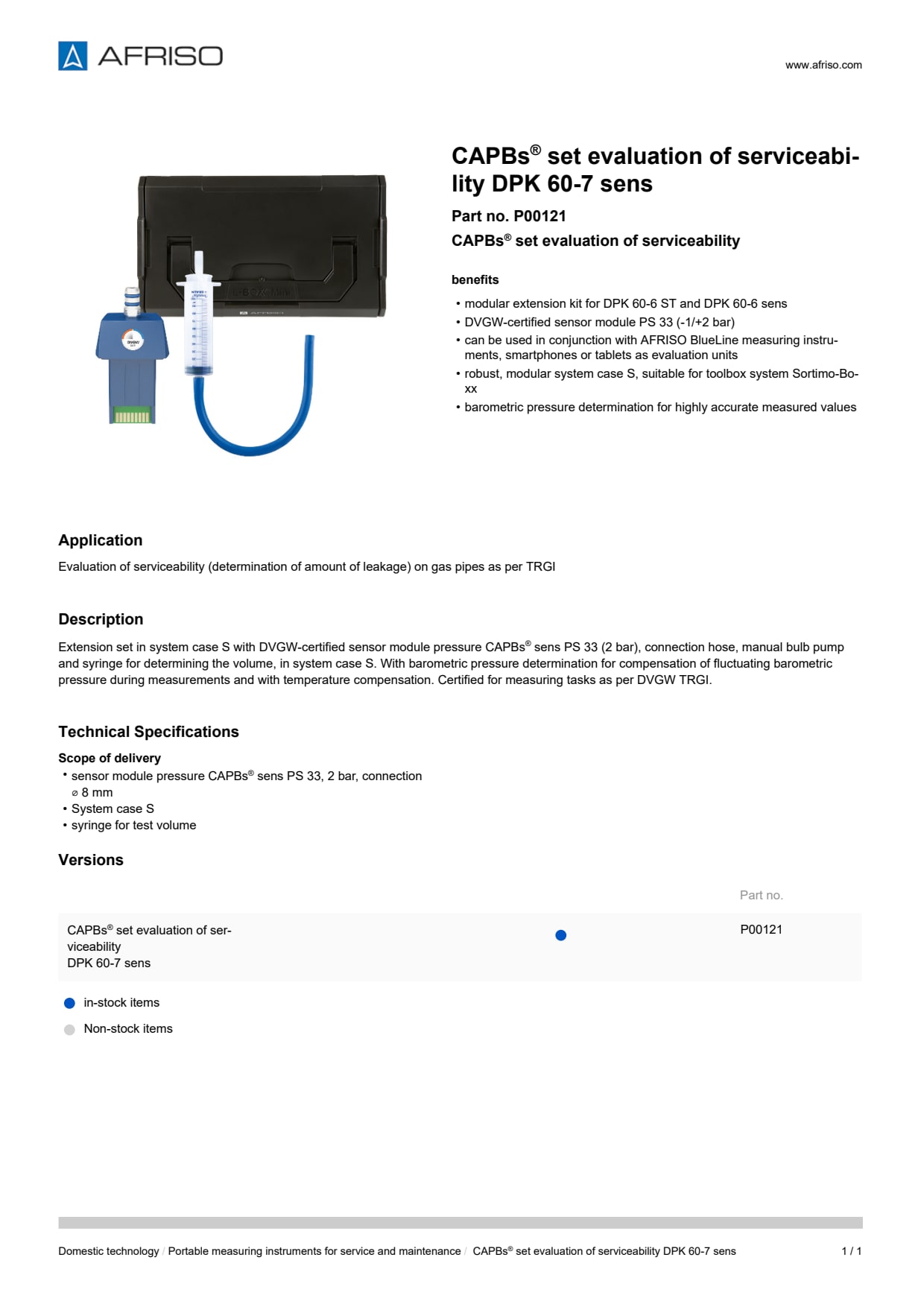 AFRISO_CAPBS--SET-EVALUATION-OF-SERVICEABILITY-DPK-60-7-SENS-CAPBS--SET-EVALUATION-OF-S_P00121_ENG_GBR.PDF