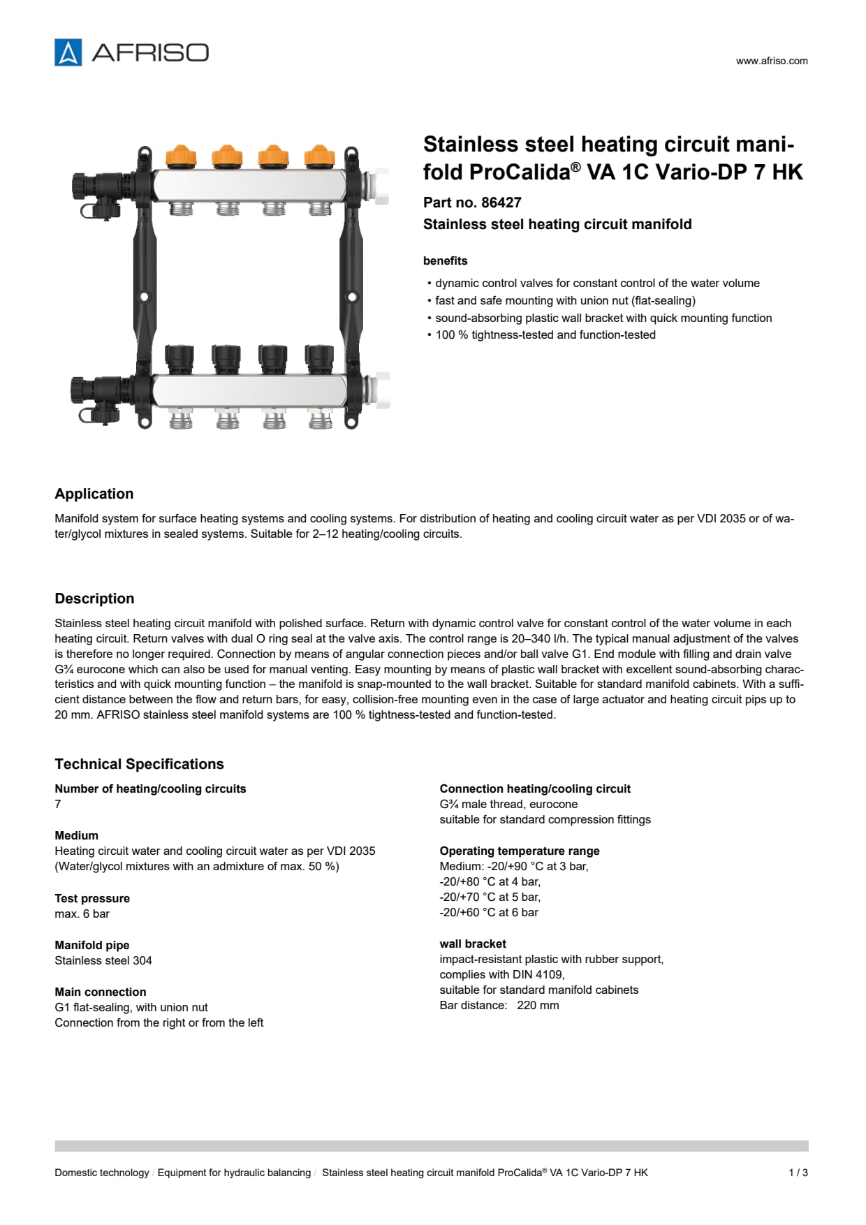 AFRISO_STAINLESS-STEEL-HEATING-CIRCUIT-MANIFOLD-PROCALIDA--VA-1C-VARIO-DP-7-HK-STAINLES_86427_ENG_GBR.PDF