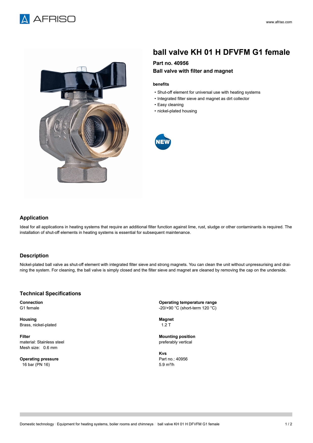 AFRISO_BALL-VALVE-KH-01-H-DFVFM-G1-FEMALE-BALL-VALVE-KH-01-H-DFVFM-WITH-FILTER-AND-MAGN_40956_ENG_GBR.PDF