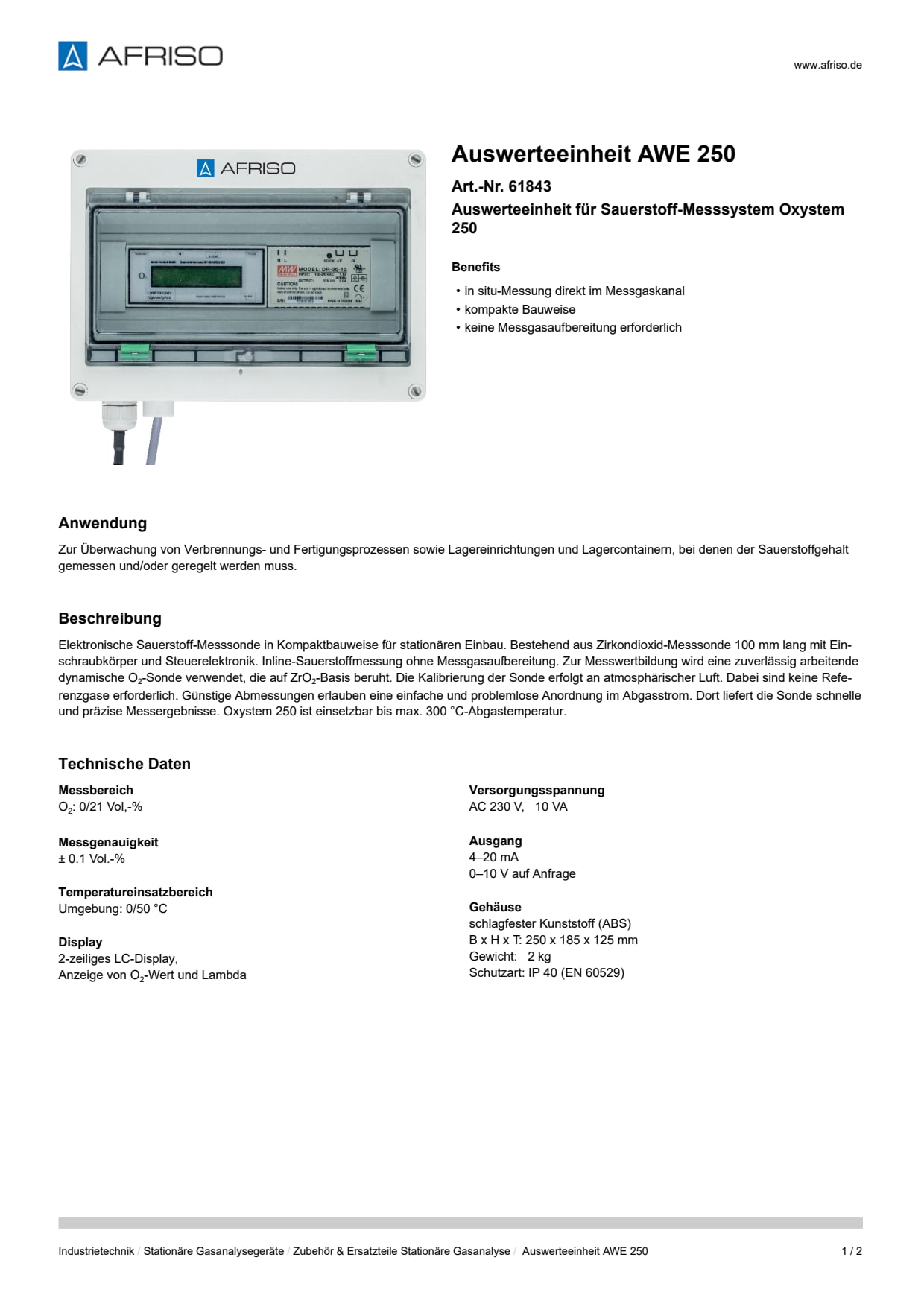 AFRISO_AUSWERTEEINHEIT-AWE-250-AUSWERTEEINHEIT-FUER-SAUERSTOFF-MESSSYSTEM-OXYSTEM-250_61843_DEU_DEU.PDF