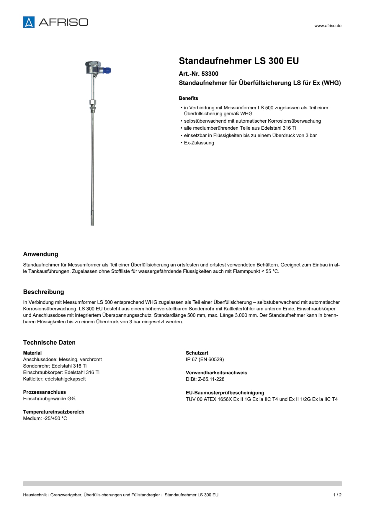 AFRISO_STANDAUFNEHMER-LS-300-EU-STANDAUFNEHMER-FUER-UEBERFUELLSICHERUNG-LS-FUER-EX--WHG_53300_DEU_DEU.PDF