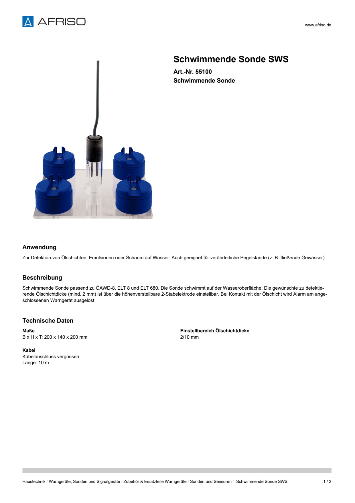 AFRISO_SCHWIMMENDE-SONDE-SWS-SCHWIMMENDE-SONDE_55100_DEU_DEU.PDF