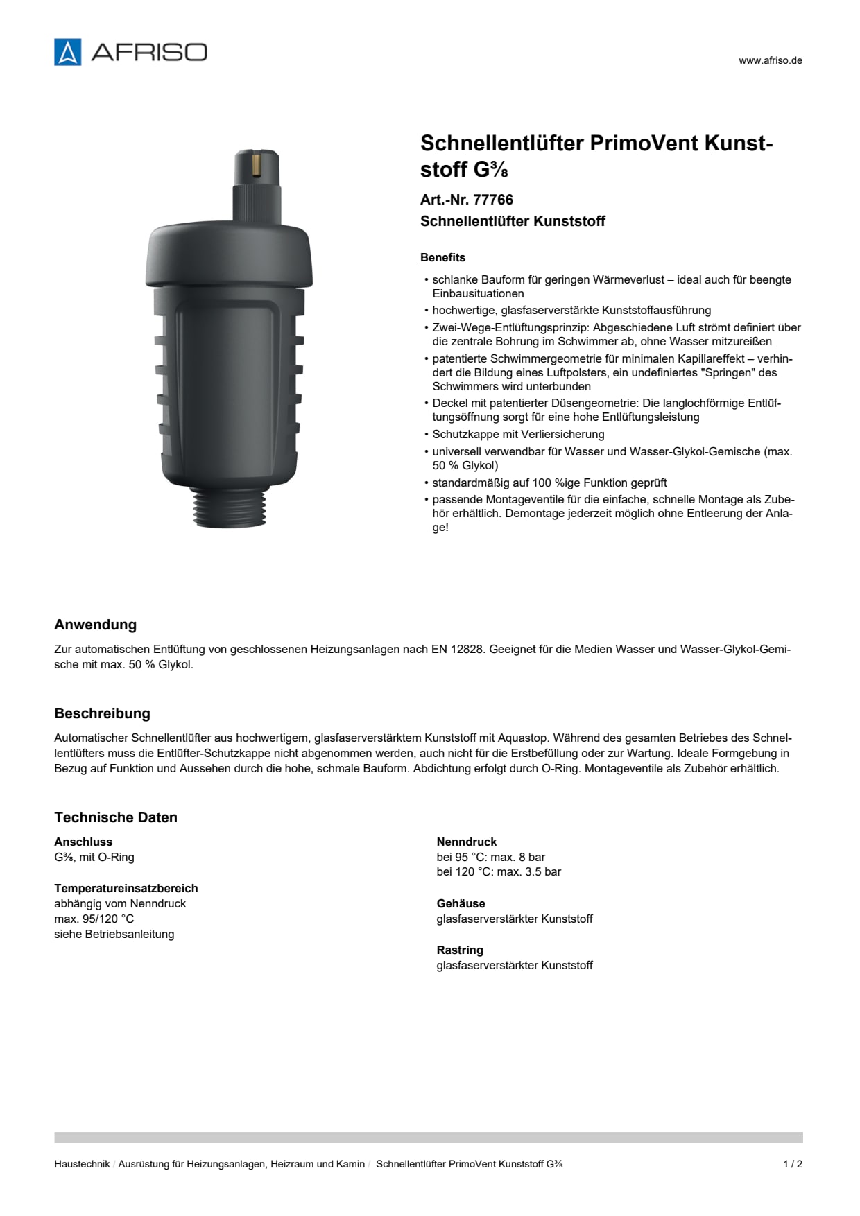 AFRISO_SCHNELLENTLUEFTER-PRIMOVENT-KUNSTSTOFF-G--SCHNELLENTLUEFTER-KUNSTSTOFF_77766_DEU_DEU.PDF