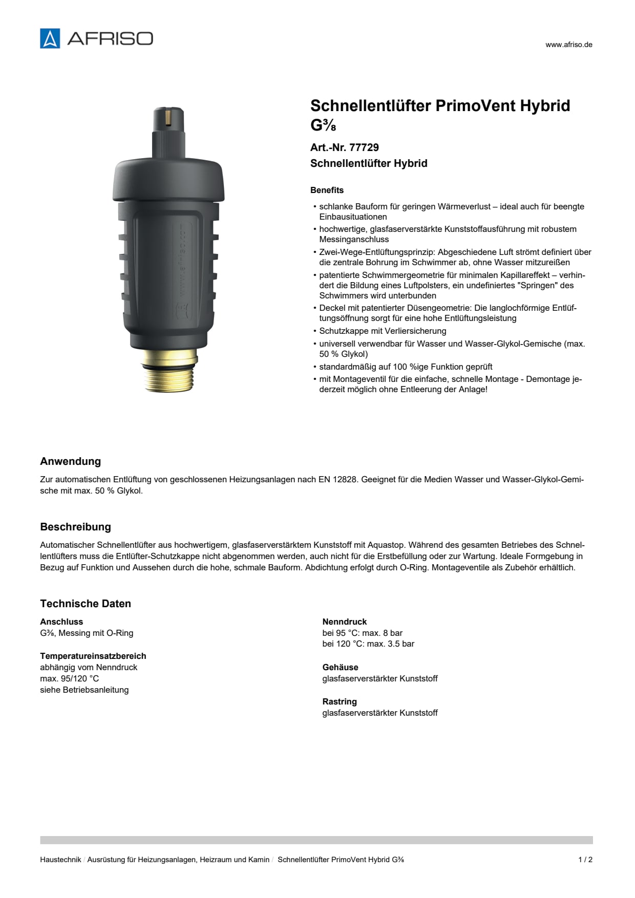 AFRISO_SCHNELLENTLUEFTER-PRIMOVENT-HYBRID-G--SCHNELLENTLUEFTER-HYBRID_77729_DEU_DEU.PDF