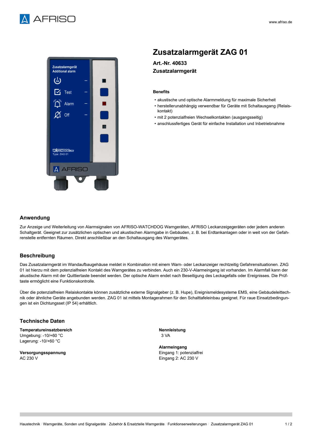 AFRISO_ZUSATZALARMGERAET-ZAG-01-ZUSATZALARMGERAET_40633_DEU_DEU.PDF