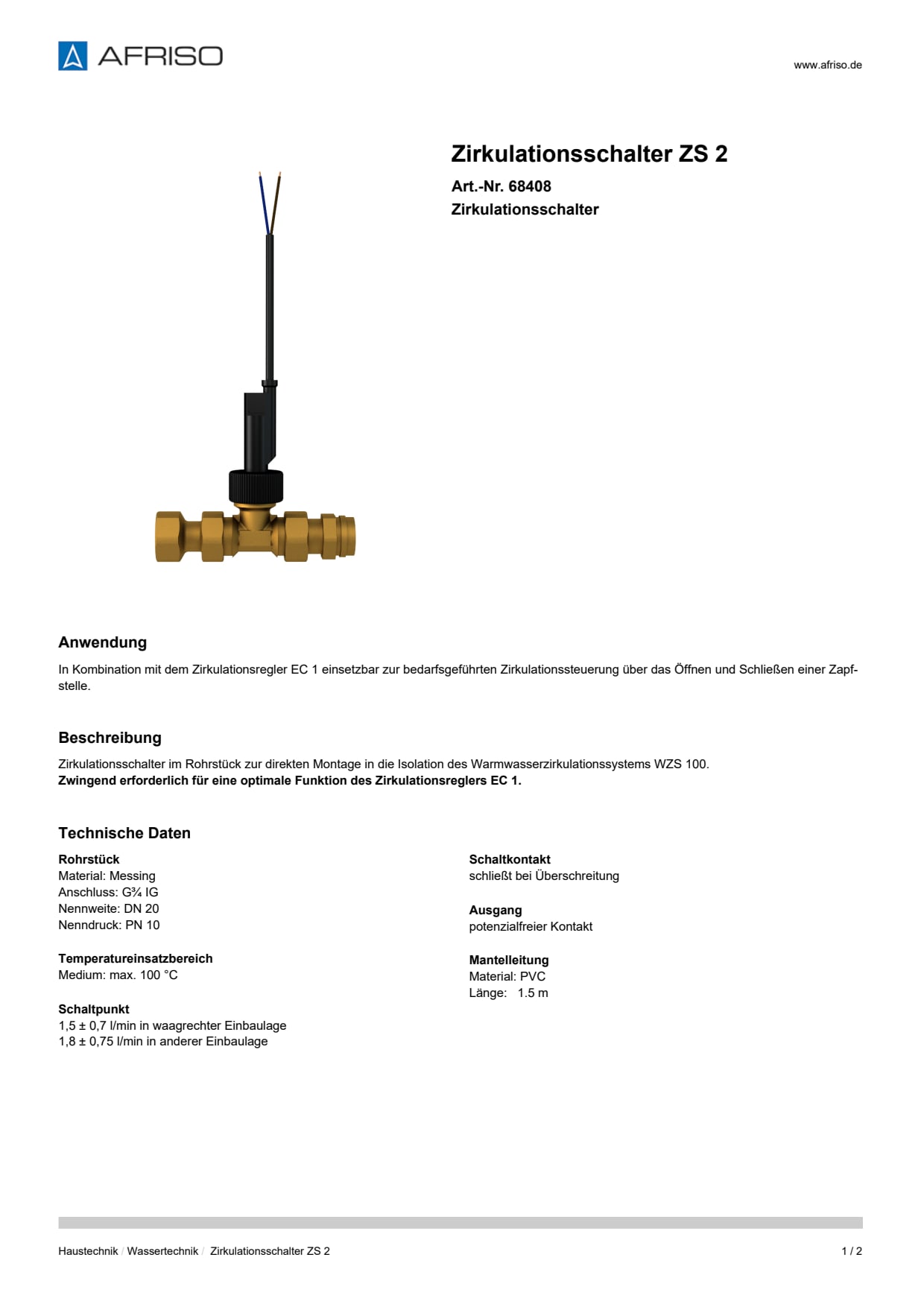 AFRISO_ZIRKULATIONSSCHALTER-ZS-2-ZIRKULATIONSSCHALTER_68408_DEU_DEU.PDF