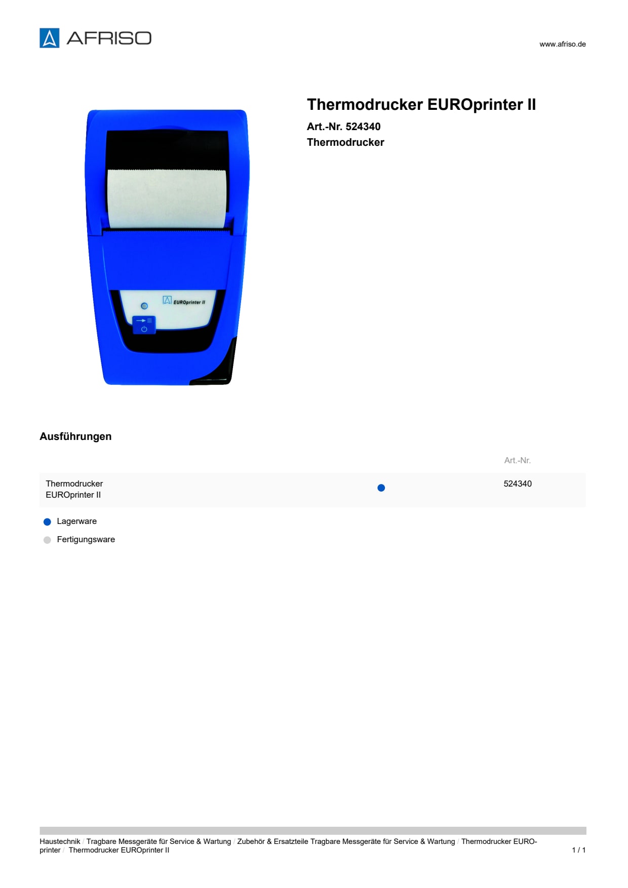 AFRISO_THERMODRUCKER-EUROPRINTER-II-THERMODRUCKER_524340_DEU_DEU.PDF