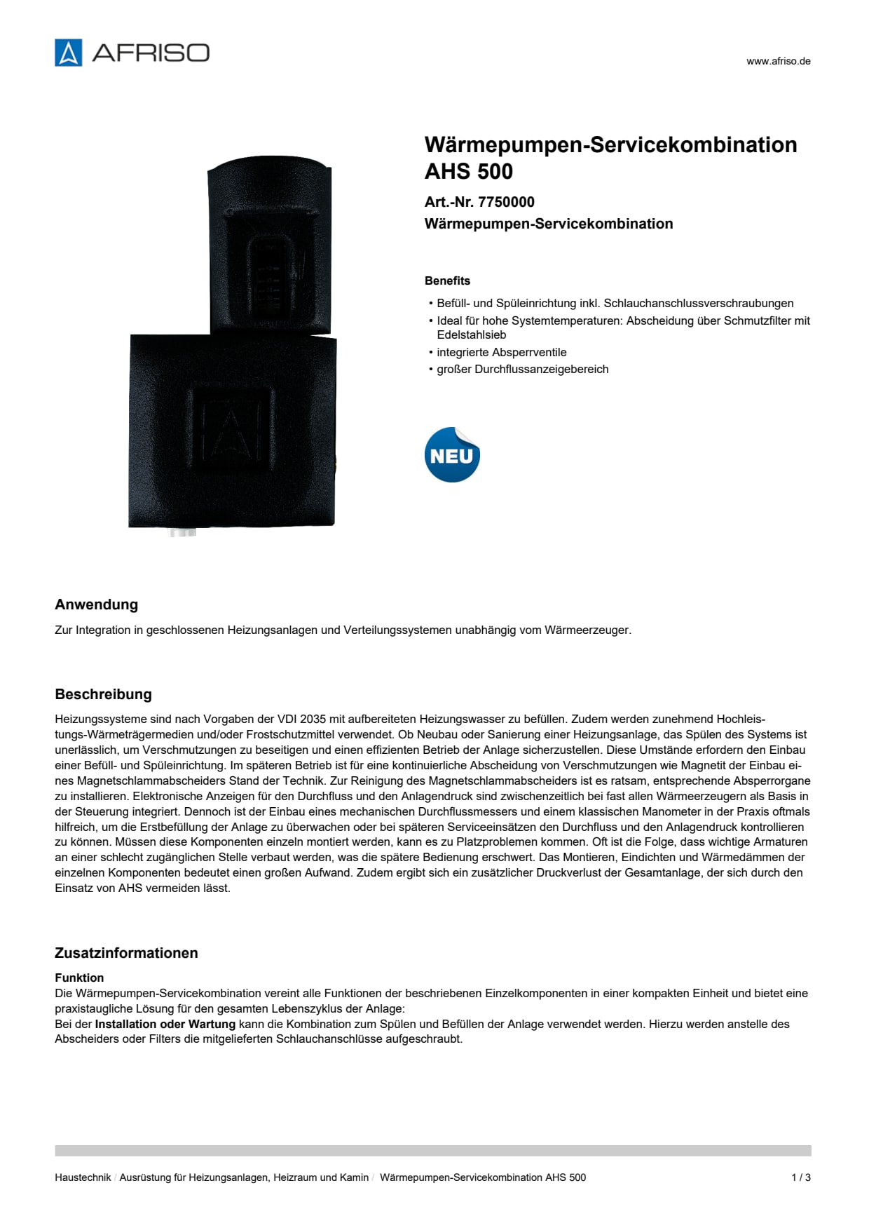 AFRISO_WAERMEPUMPEN-SERVICEKOMBINATION-AHS-500-WAERMEPUMPEN-SERVICEKOMBINATION_7750000_DEU_DEU.PDF