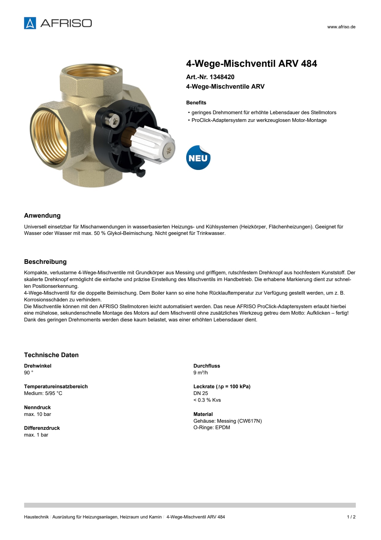 AFRISO_4-WEGE-MISCHVENTIL-ARV-484-4-WEGE-MISCHVENTILE-ARV_1348420_DEU_DEU.PDF