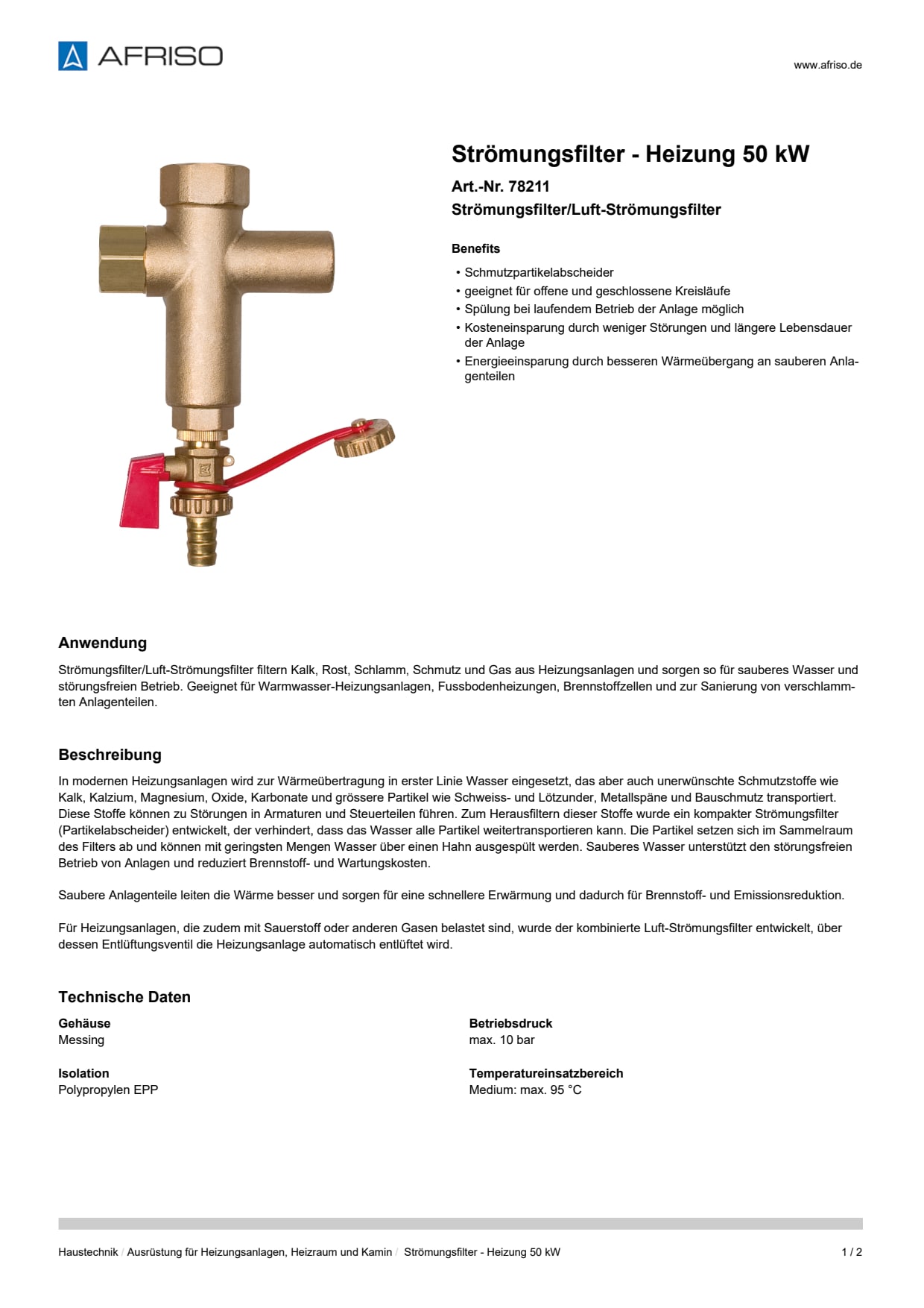 AFRISO_STROEMUNGSFILTER---HEIZUNG-50-KW-STROEMUNGSFILTER-LUFT-STROEMUNGSFILTER_78211_DEU_CHE.PDF
