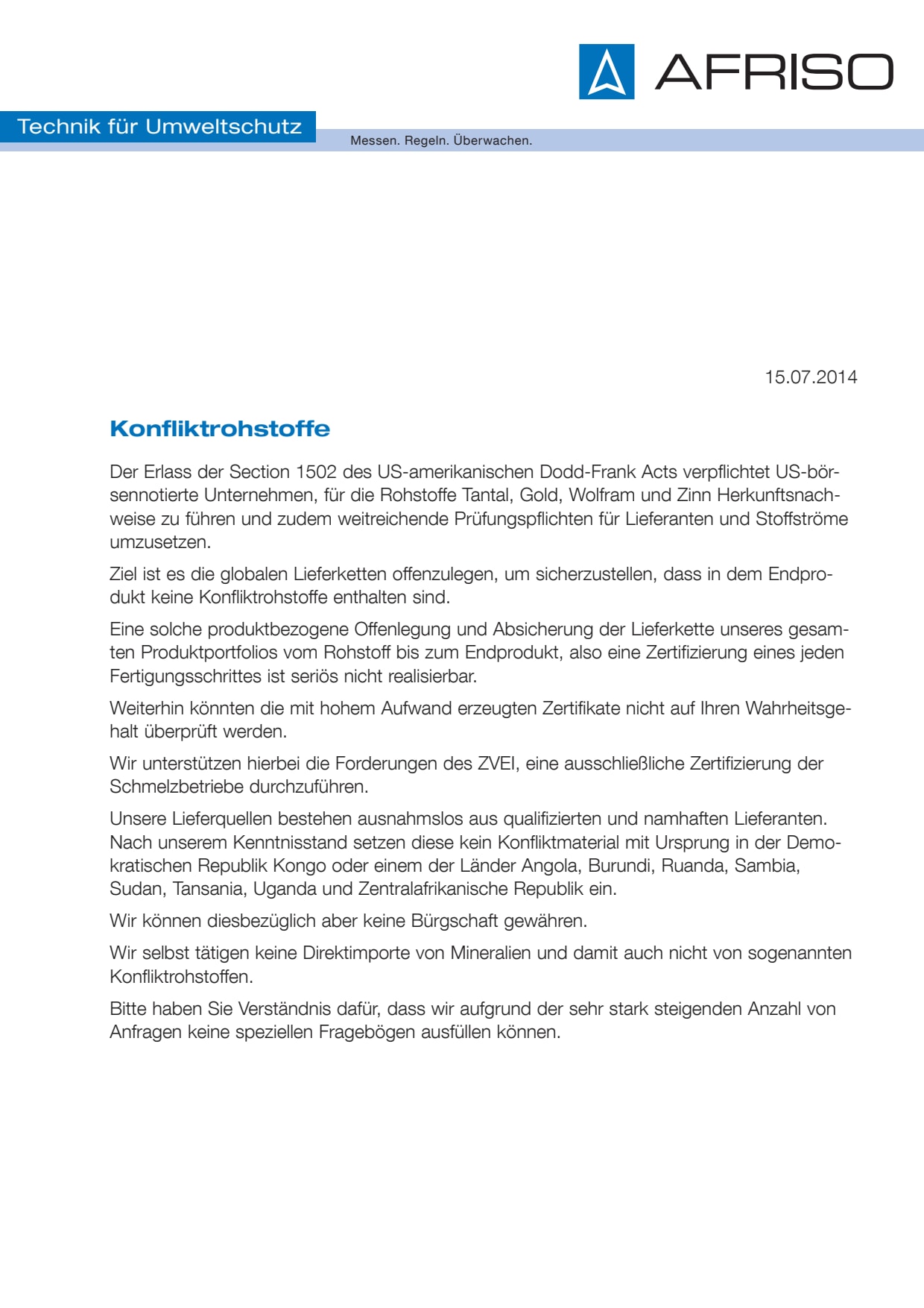 AFRISO_SELBSTAUSKUNFT_KONFLIKT-ROHSTOFFE_DE_07-14.PDF