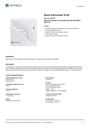 AFRISO_ROOM-THERMOSTAT-TA-03-ROOM-THERMOSTATS-TA-03-FOR-CONTROLLER-TERMINAL-BAR-WB-01-W_42617X_ENG_GBR.PDF