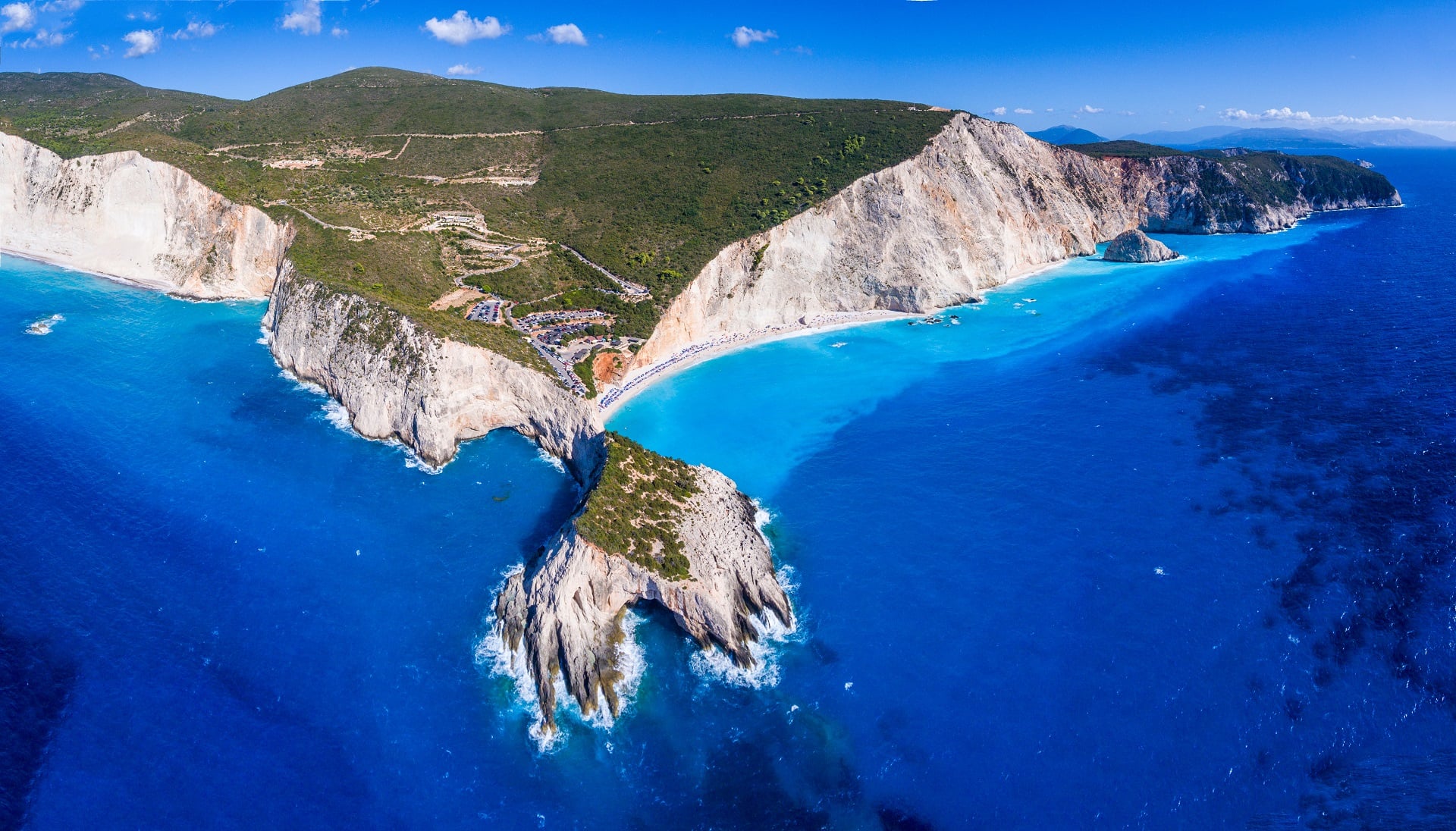 Porto Katsiki Beach, air-photo