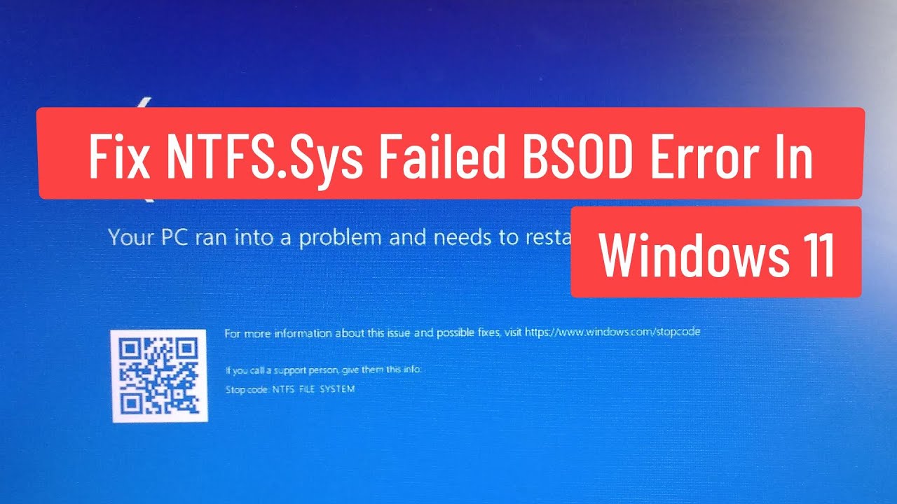 ntfs sys bsod windows 11