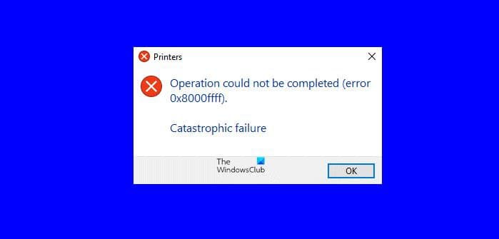 error 0x8000ffff catastrophic failure windows 11