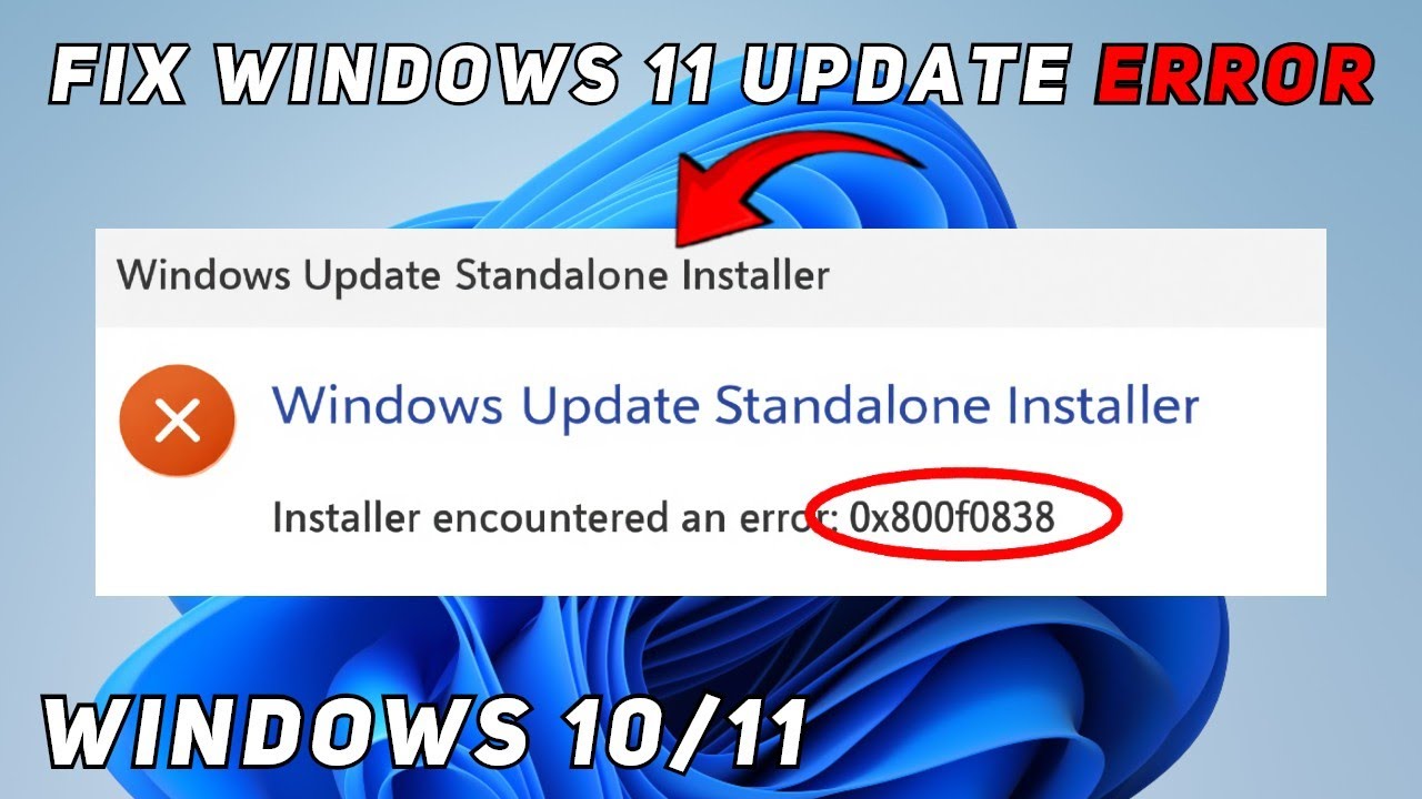 installer encountered an error 0x800f0838 windows 11