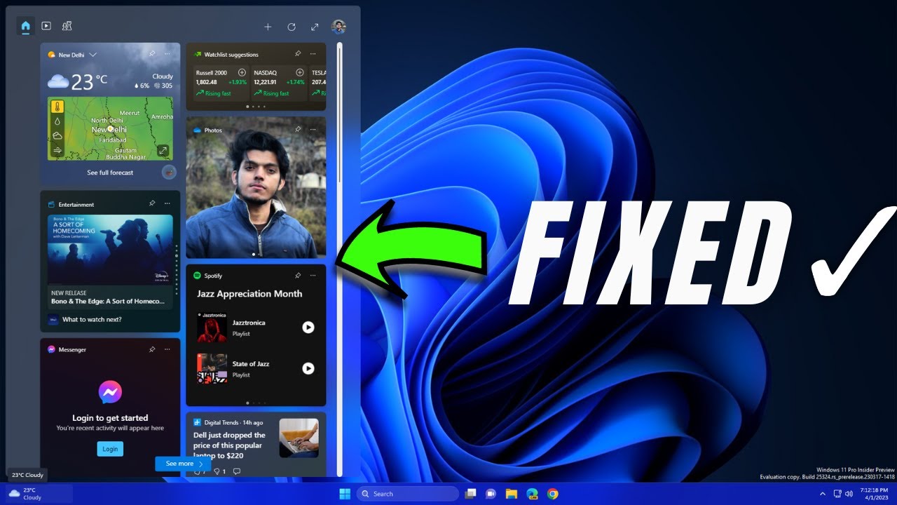 win 11 widgets not working